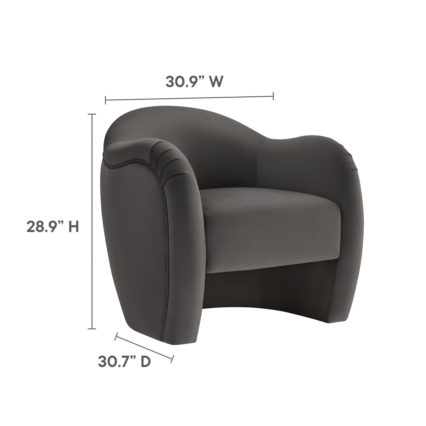 Compose Performance Velvet Swivel and Accent Chair by Modway