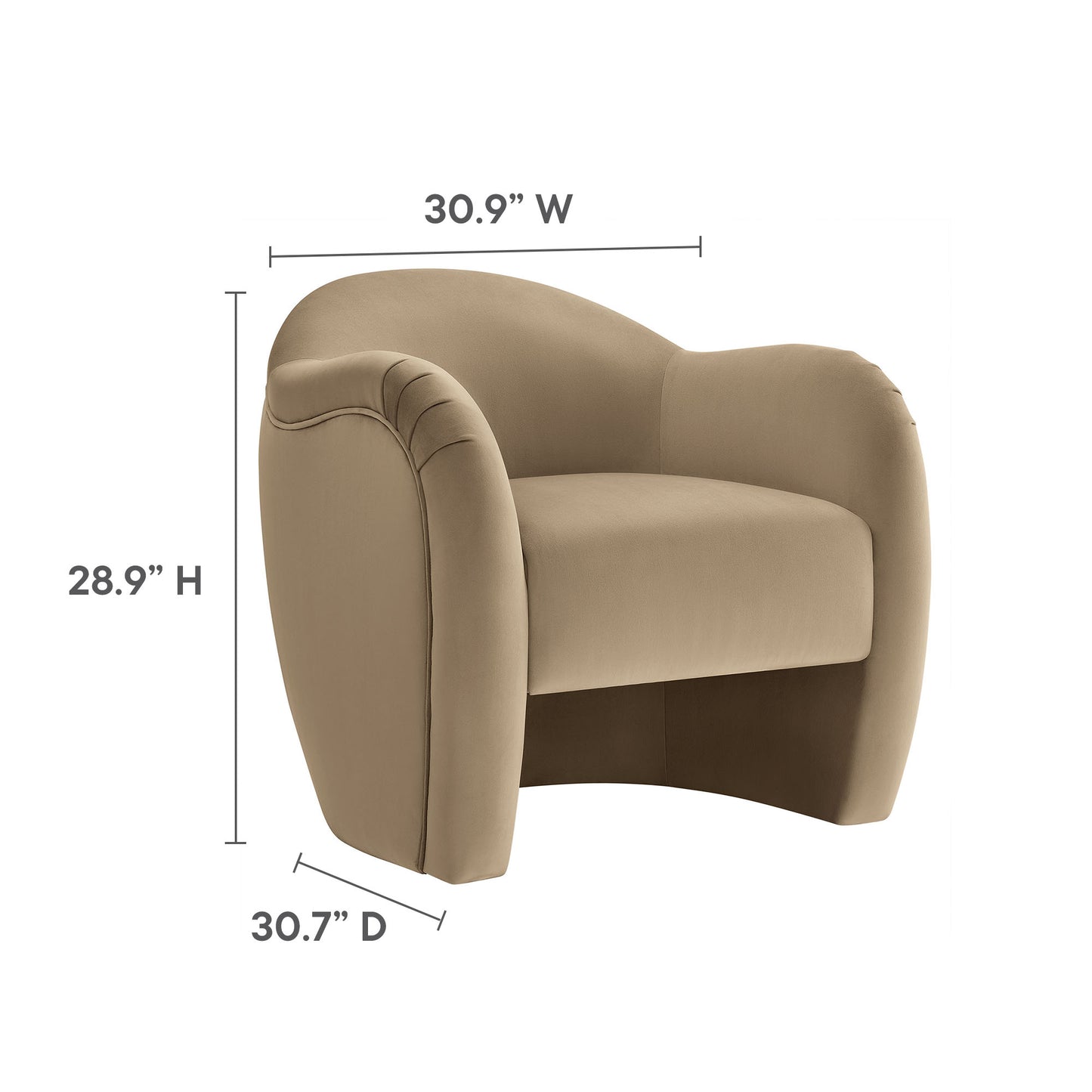 Compose Performance Velvet Swivel and Accent Chair by Modway
