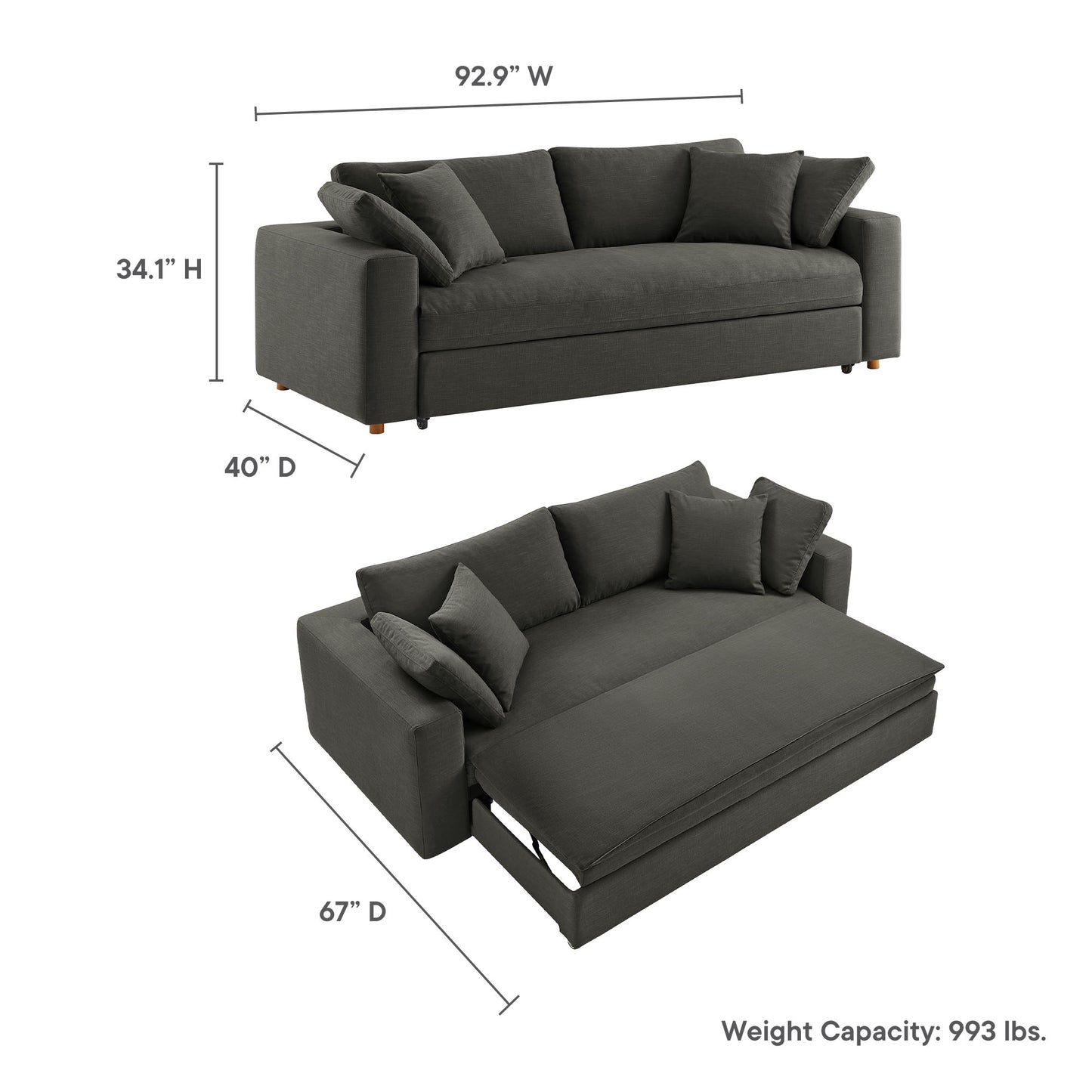 Commix Down Filled Overstuffed Sleeper Sofa by Modway