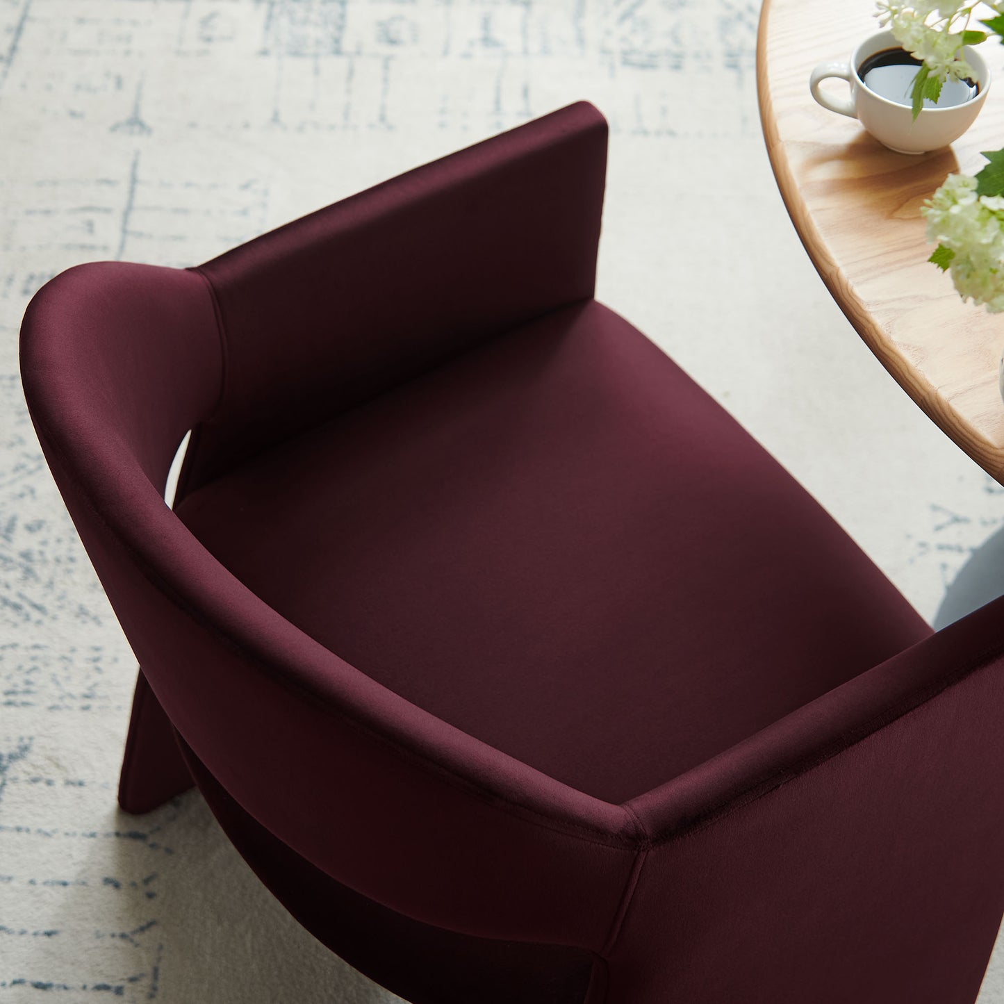 Talia Upholstered Fabric and Performance Velvet Dining Armchair by Modway