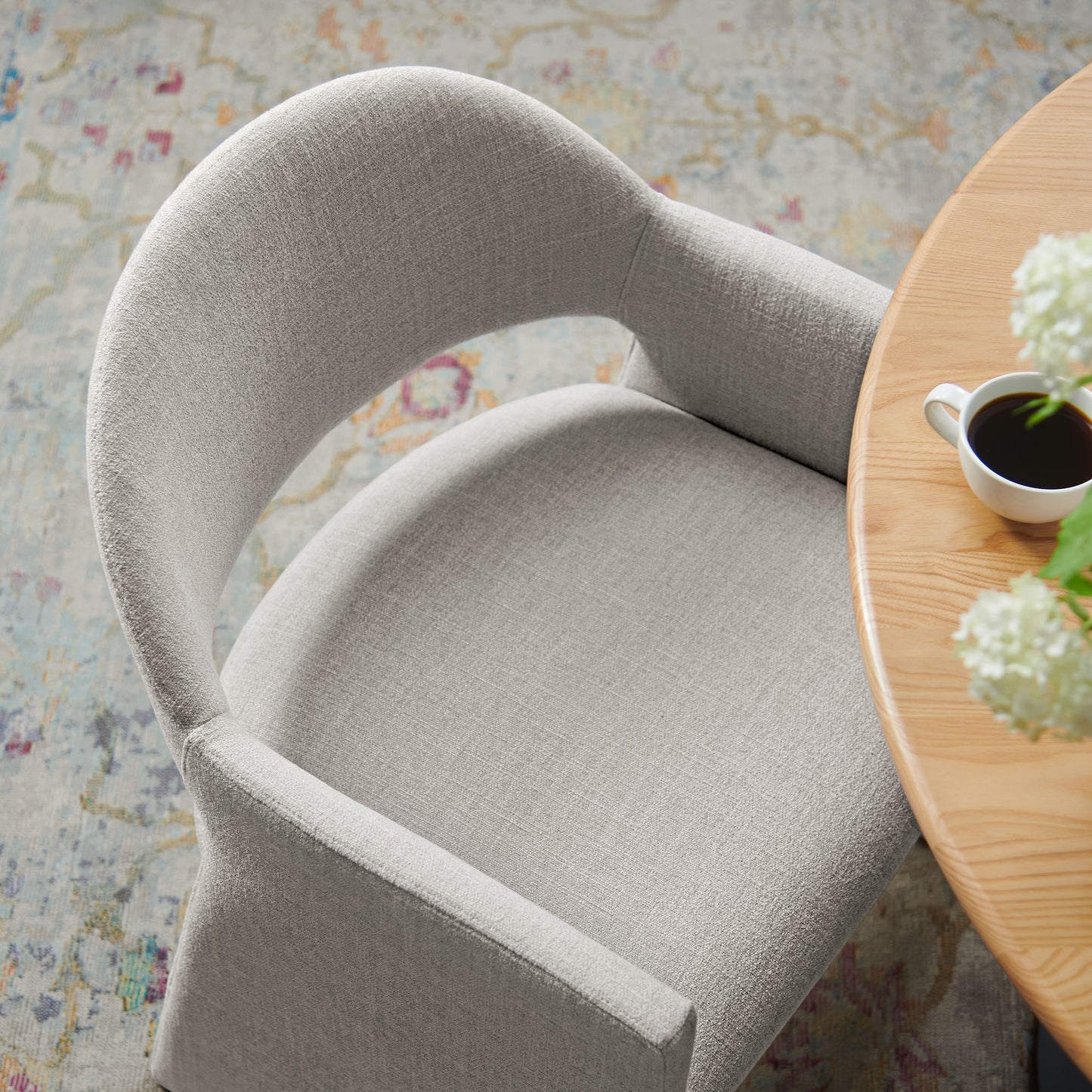 Talia Performance Velvet and Upholstered Fabric Dining Armchair