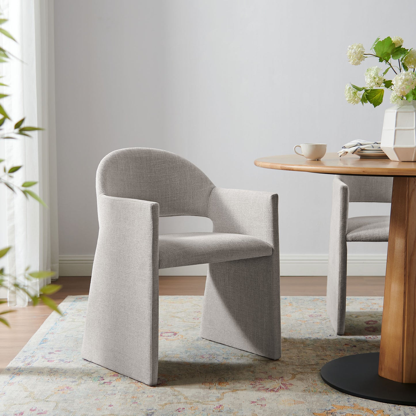 Talia Performance Velvet and Upholstered Fabric Dining Armchair