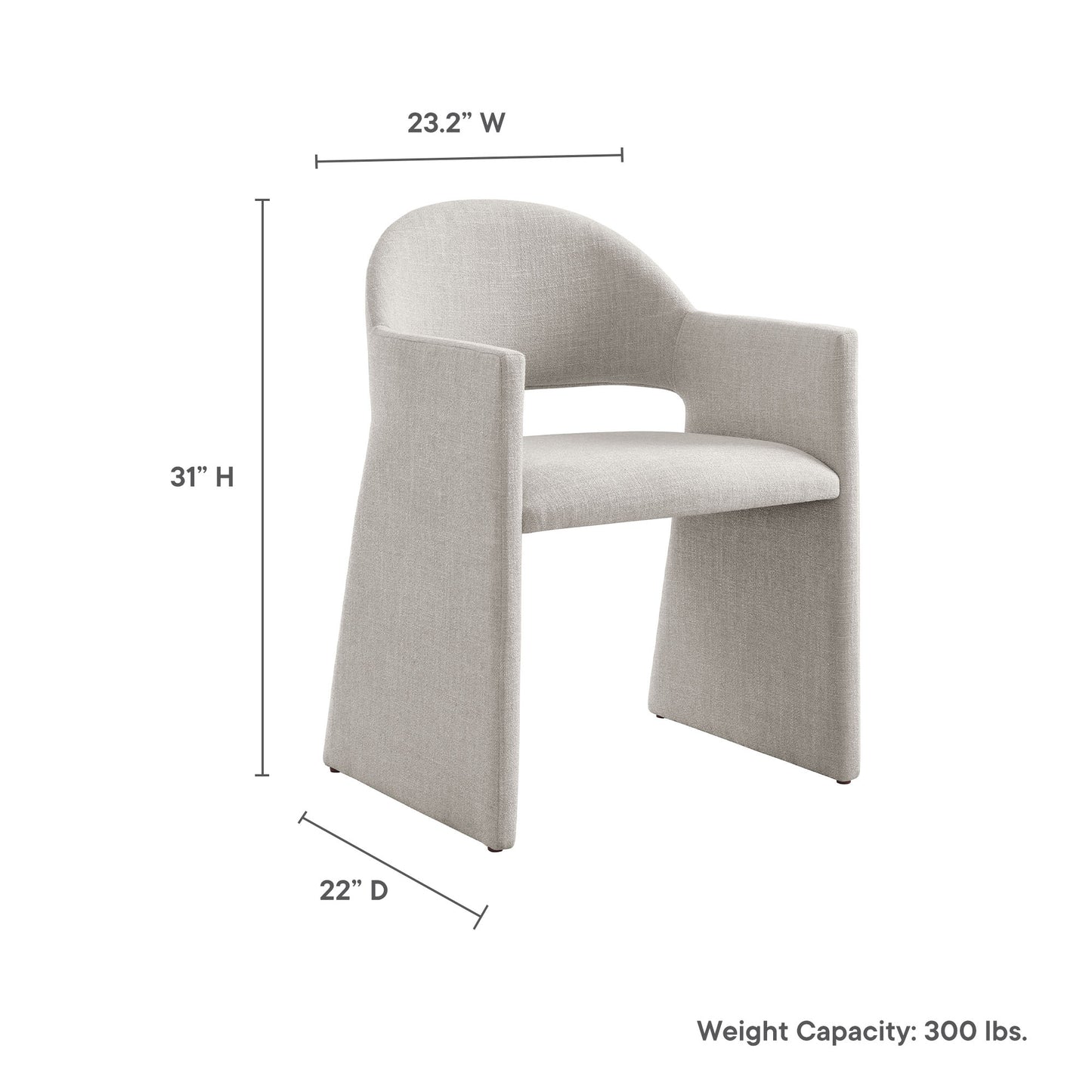 Talia Performance Velvet and Upholstered Fabric Dining Armchair