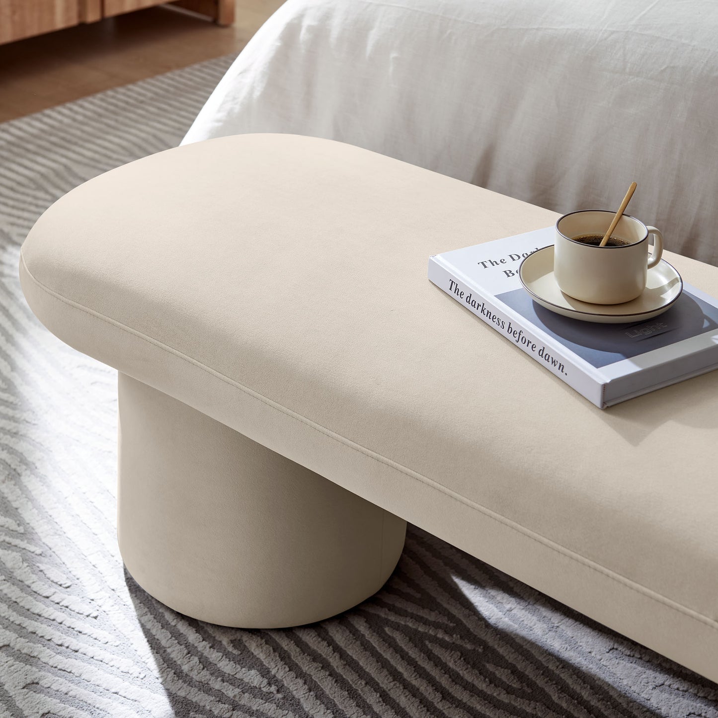 Orla Performance Velvet Bench by Modway EEI-7083-ALM