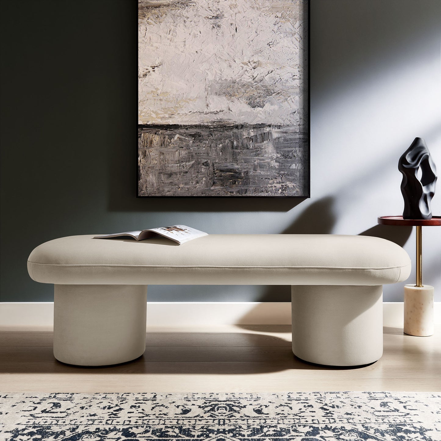 Orla Performance Velvet Bench by Modway EEI-7083-ALM