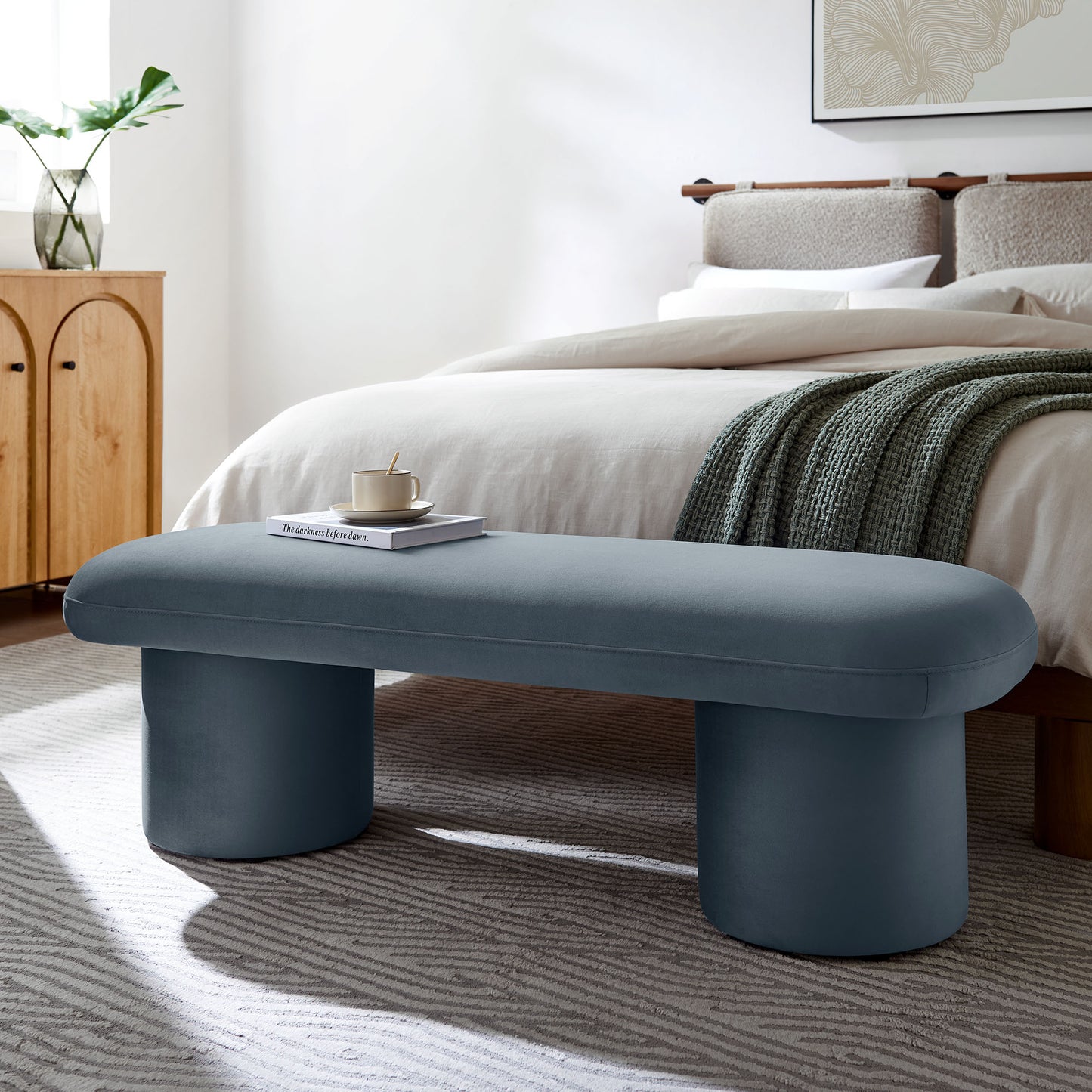 Orla Performance Velvet Bench by Modway EEI-7083-CAB