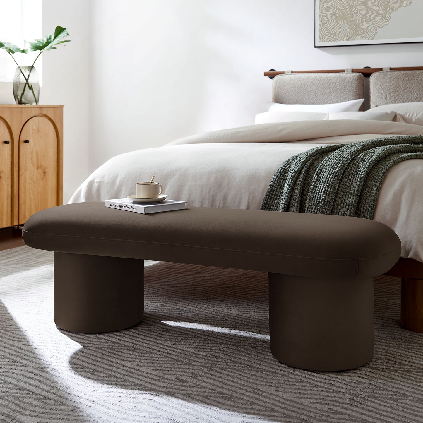 Orla Performance Velvet Bench by Modway EEI-7083-CHB