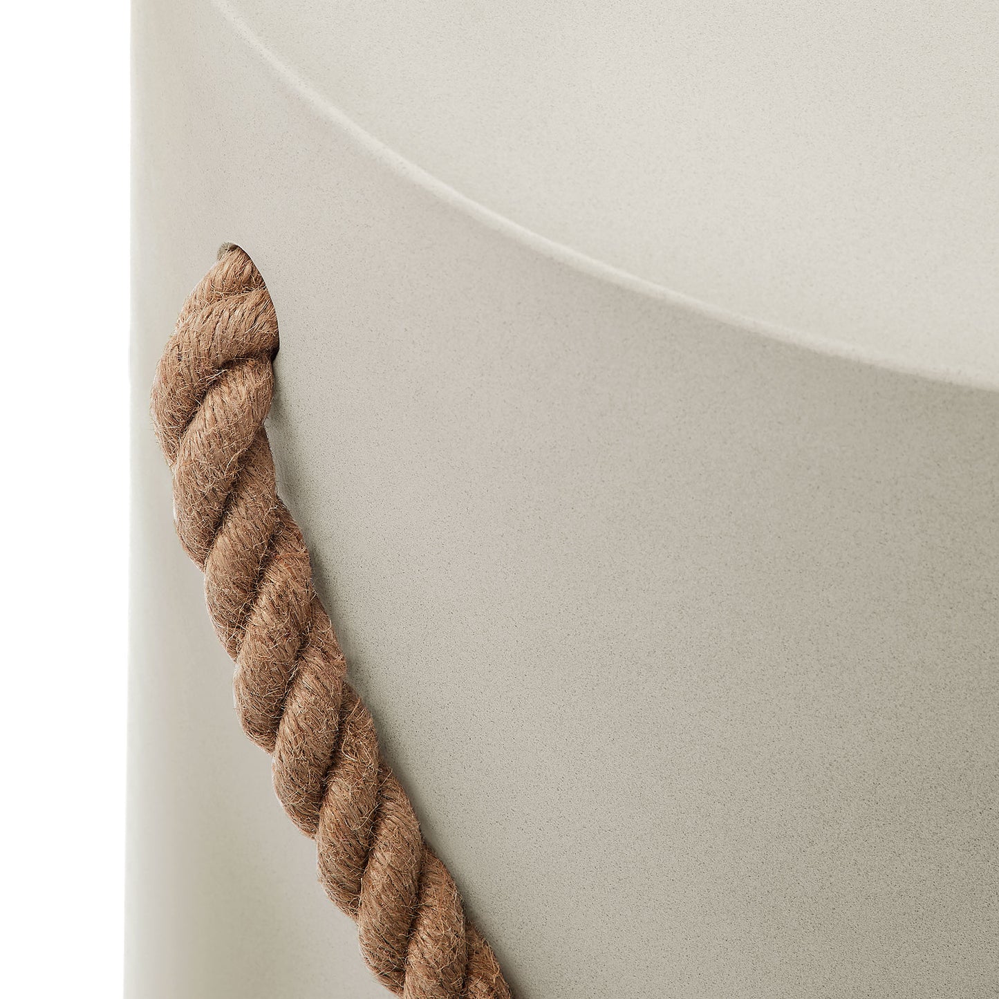 Isera Indoor - Outdoor Patio Rope Concrete Side Table Stool by Modway EEI-7089-LGR