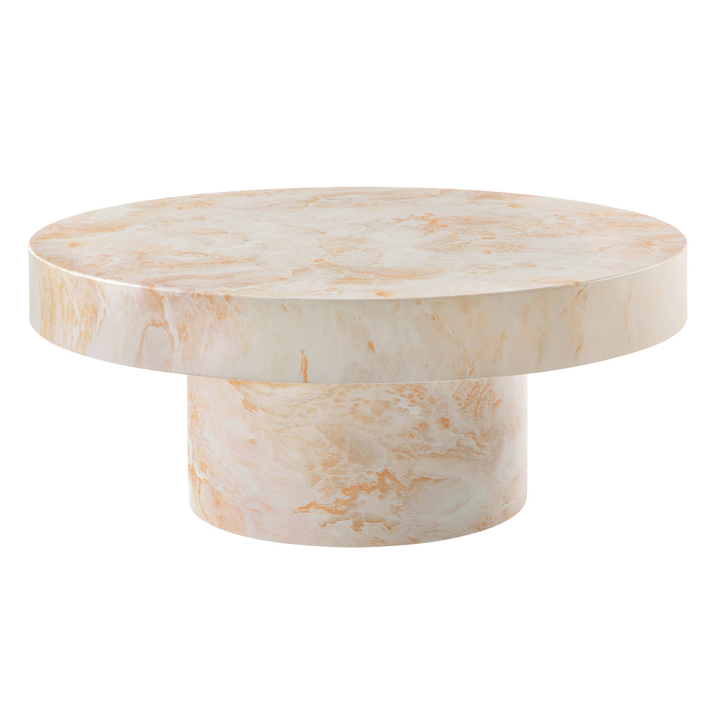 Argos and Alora Indoor - Outdoor Patio Concrete Round Coffee Table by Modway