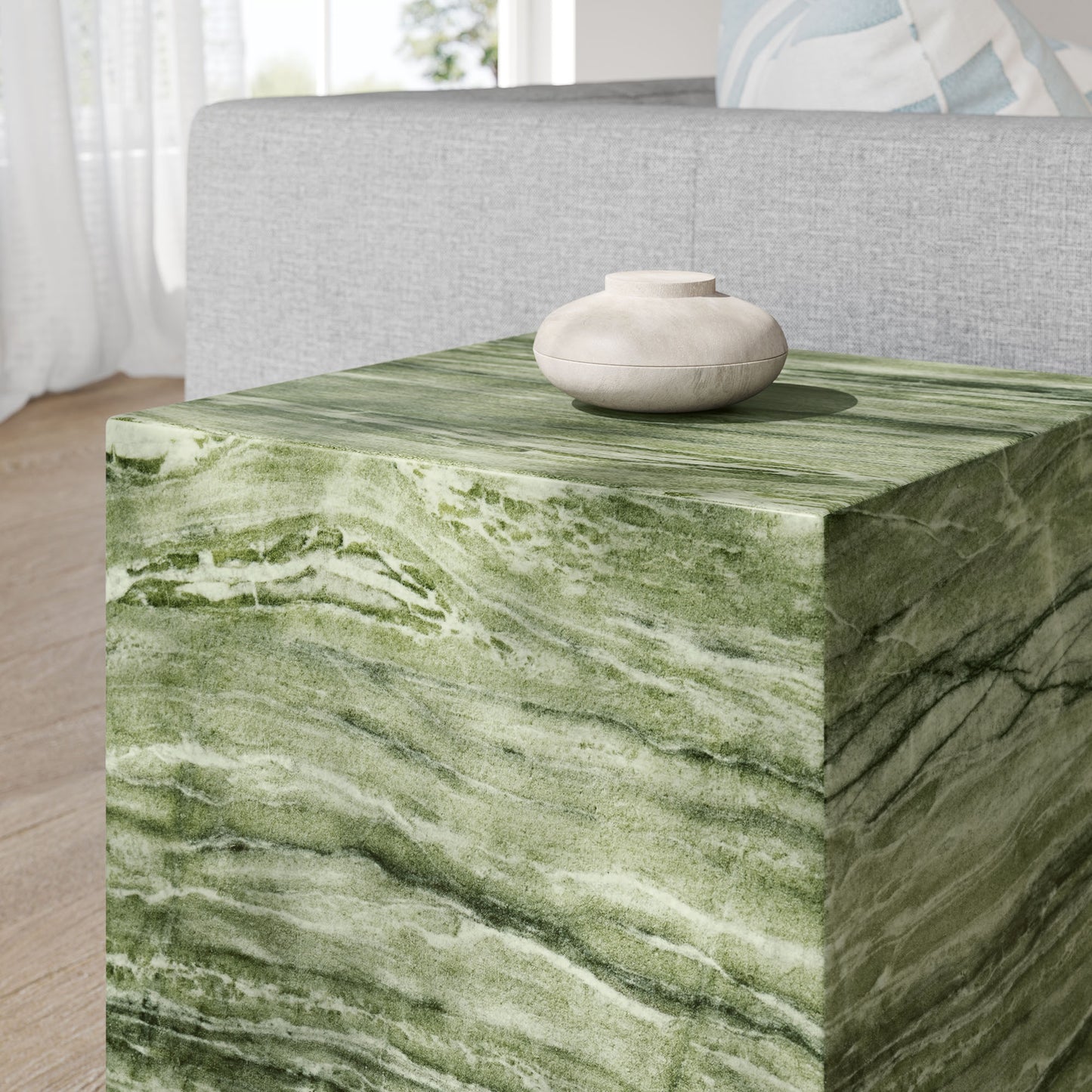 Jordana Square Plinth Indoor - Outdoor Patio Concrete Side Table by Modway EEI-7096-GRN