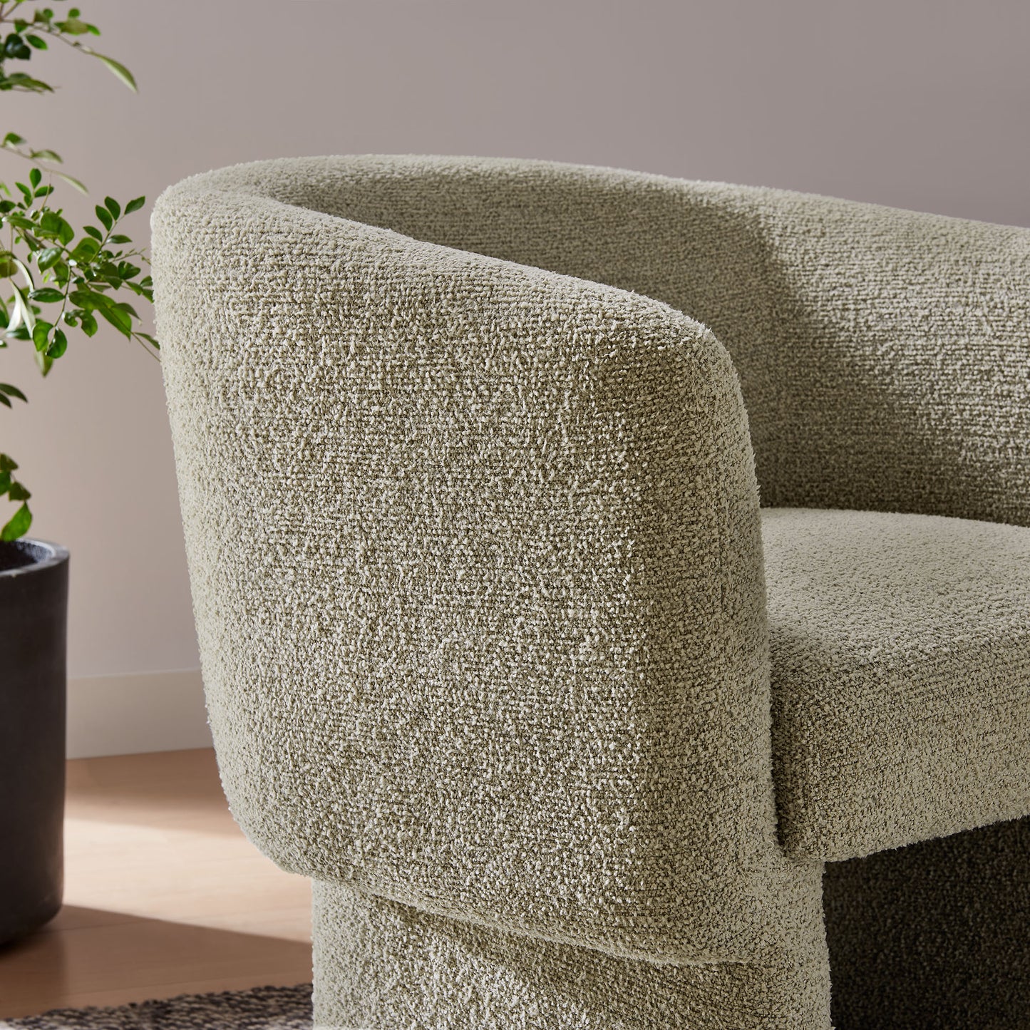 Muse Boucle Fabric Barrel Accent Chair by Modway EEI-7100-CRK