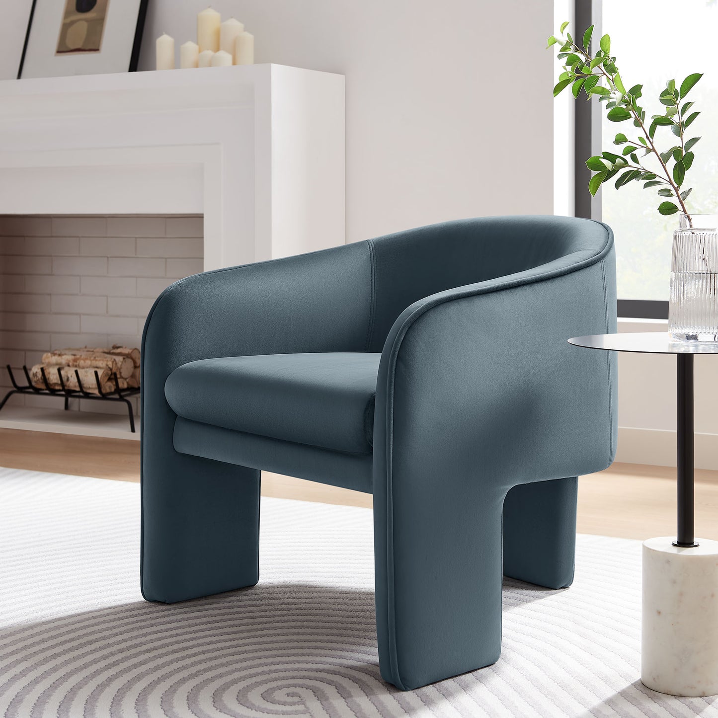 Greer Performance Velvet Upholstered Accent Armchair by Modway