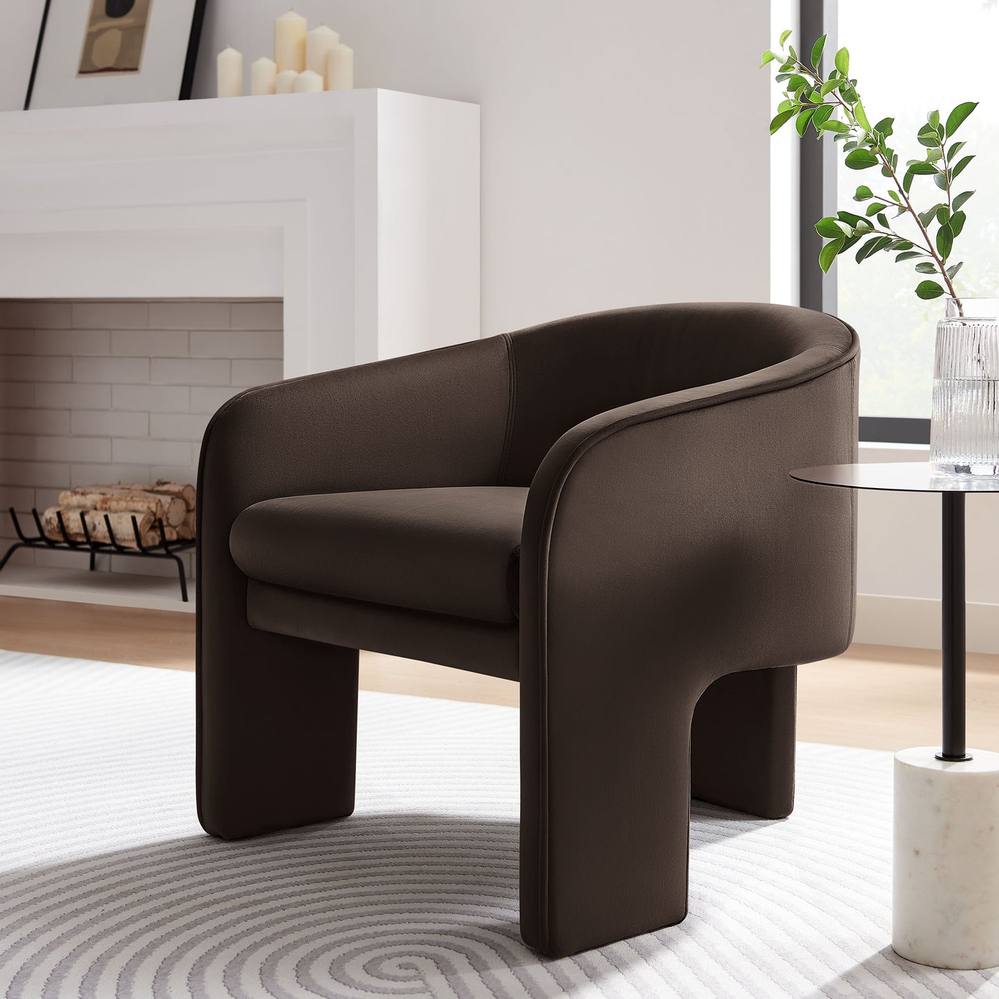 Greer Performance Velvet Upholstered Accent Armchair by Modway