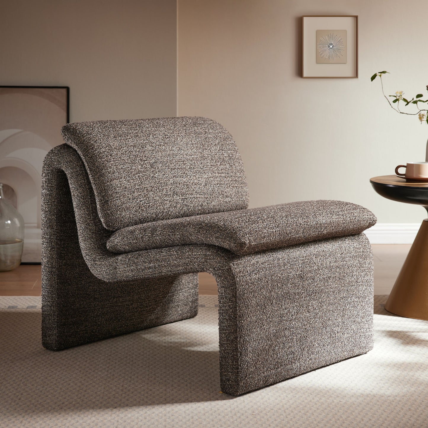 Dune Boucle Upholstered Armless Accent Chair by Modway EEI-7103-ATQ