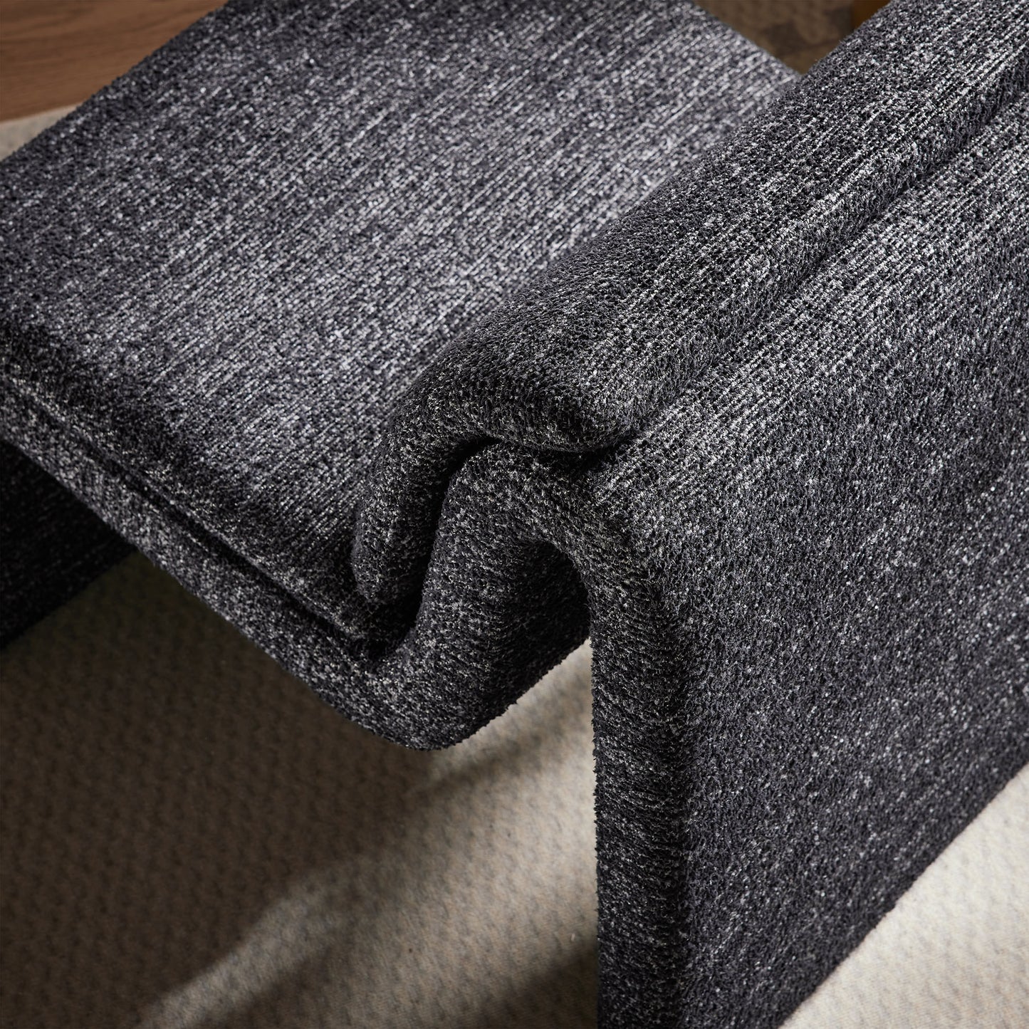 Lume Boucle Upholstered Armless Accent Chair by Modway