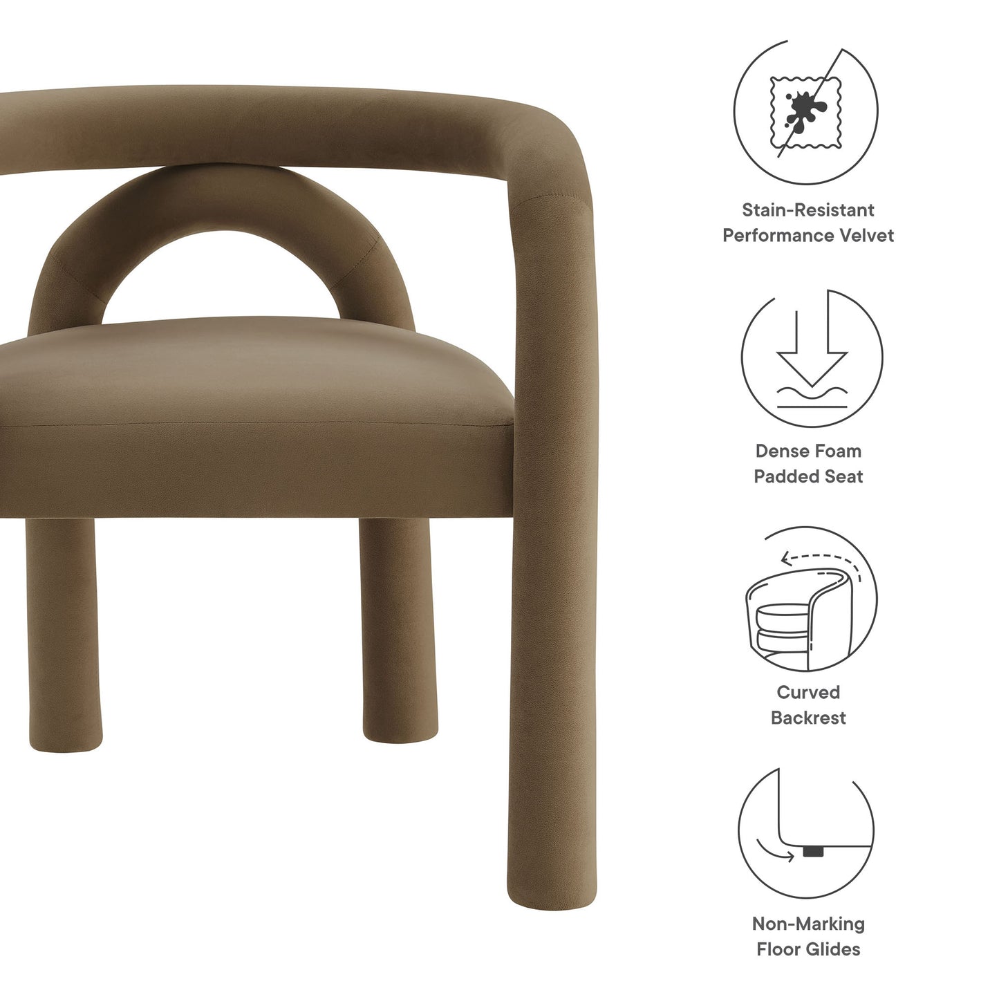 Astrid Performance Velvet Dining Chair by Modway EEI-7104-CAM