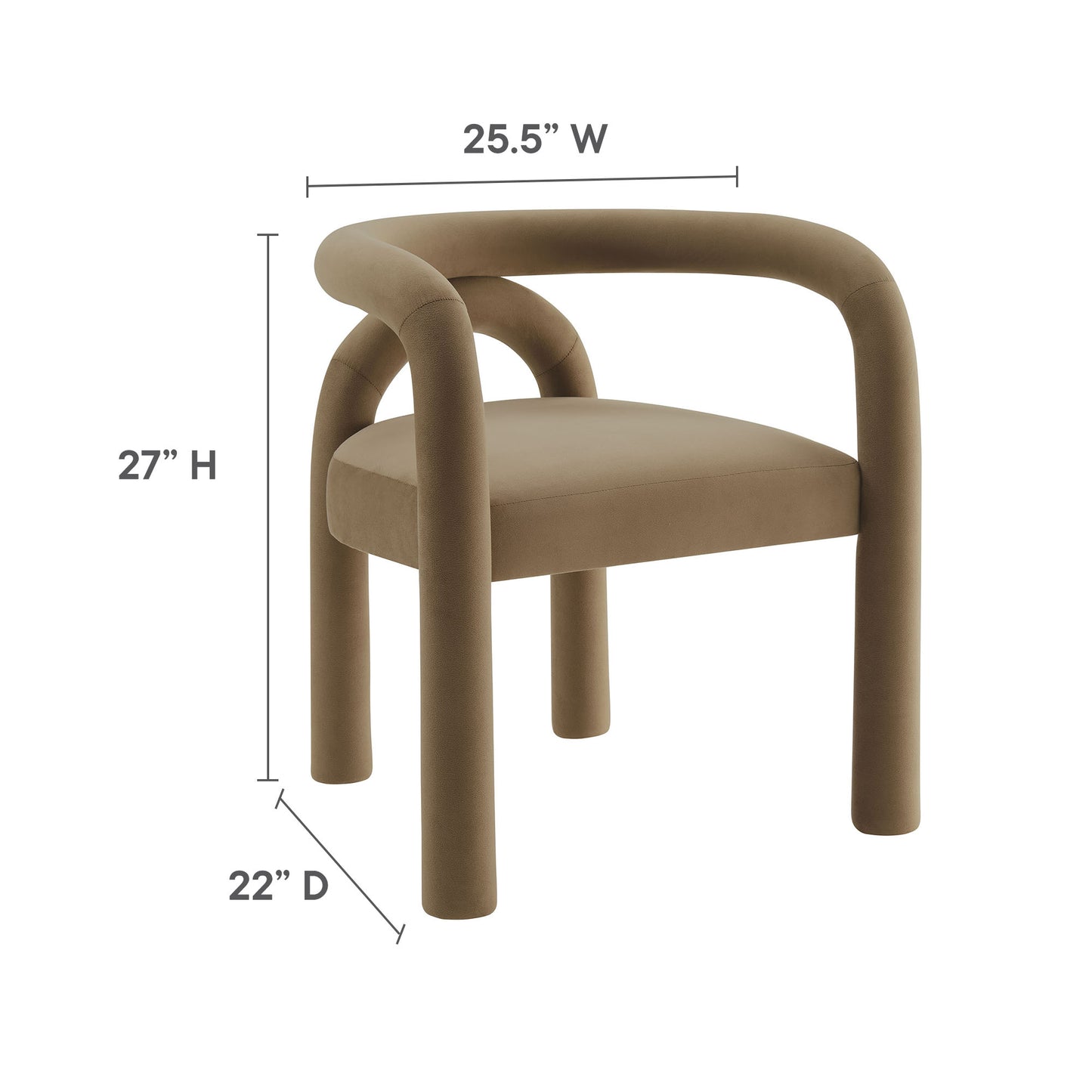 Astrid Performance Velvet Dining Chair by Modway EEI-7104-CAM