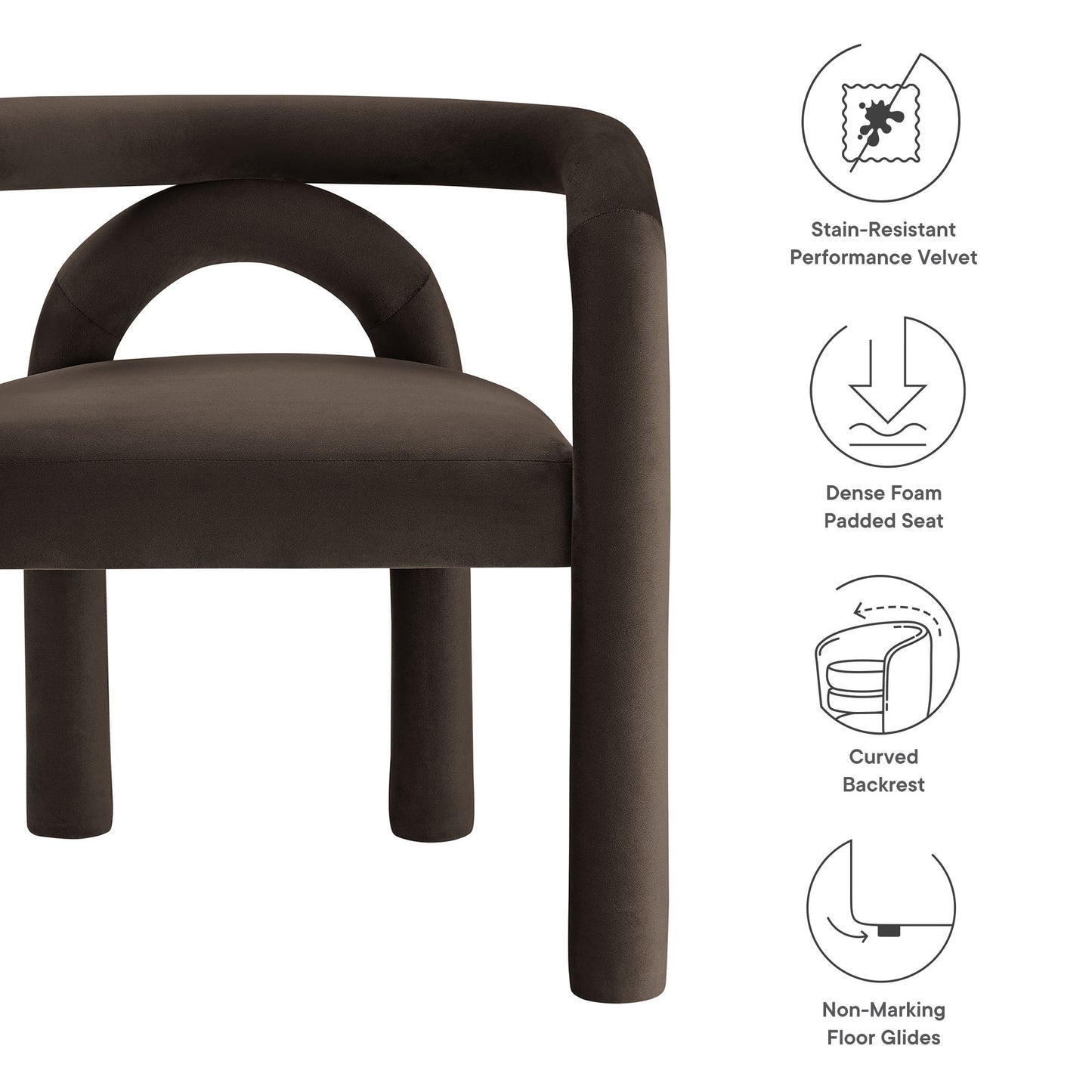 Astrid Performance Velvet Dining Chair by Modway EEI-7104-COA