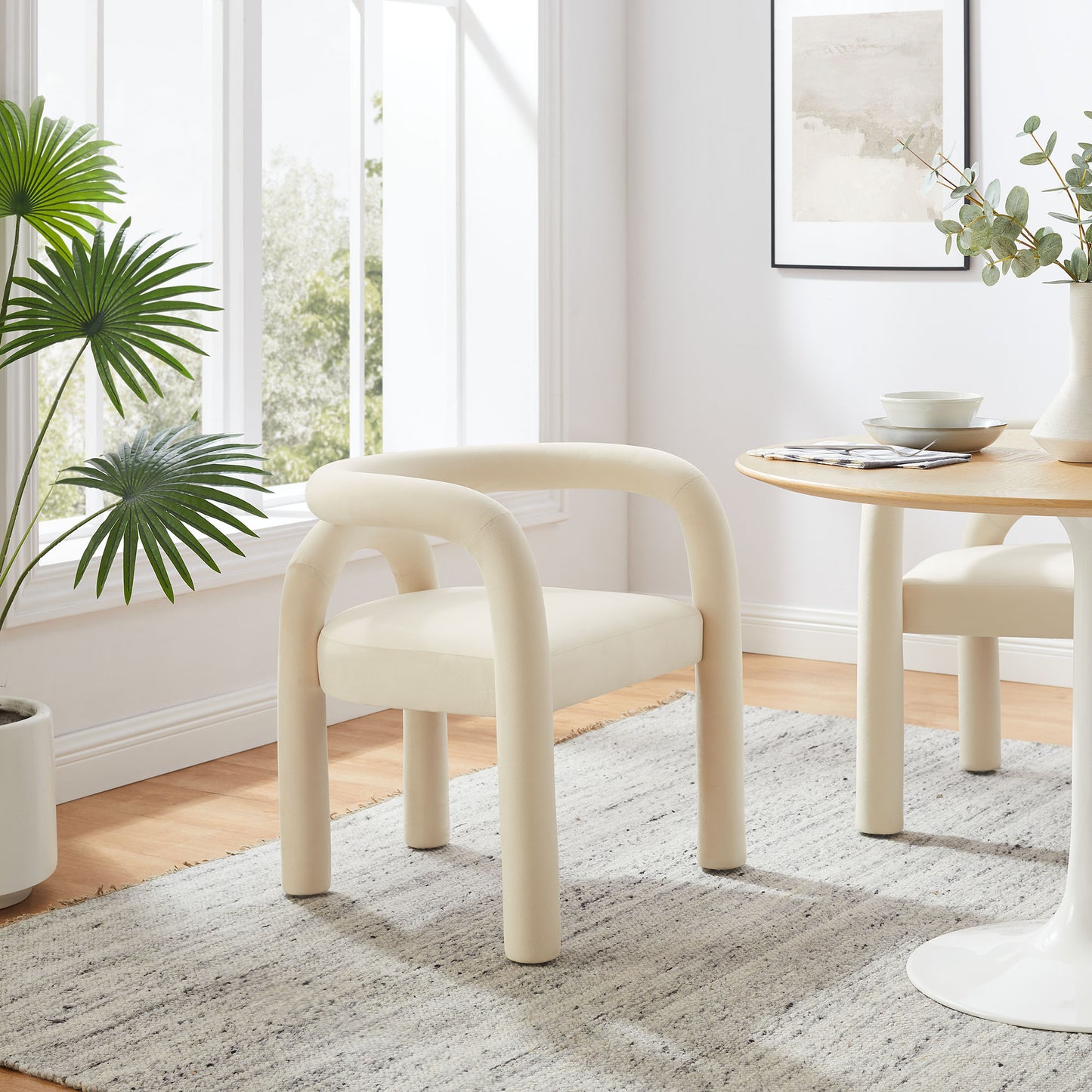 Astrid Performance Velvet Dining Chair by Modway EEI-7104-POR