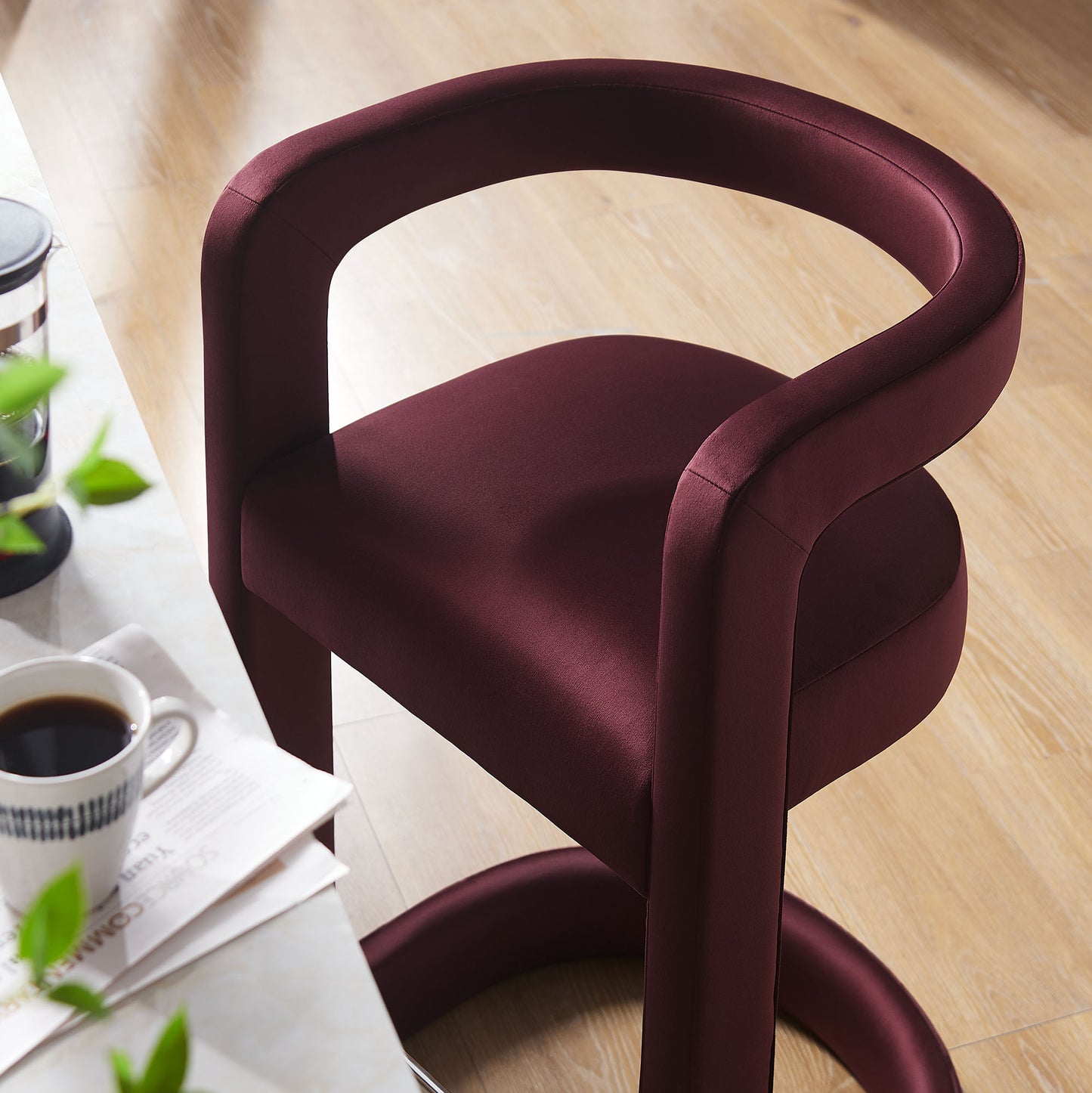 Winslow Performance Velvet Bar and Counter Stool by Modway