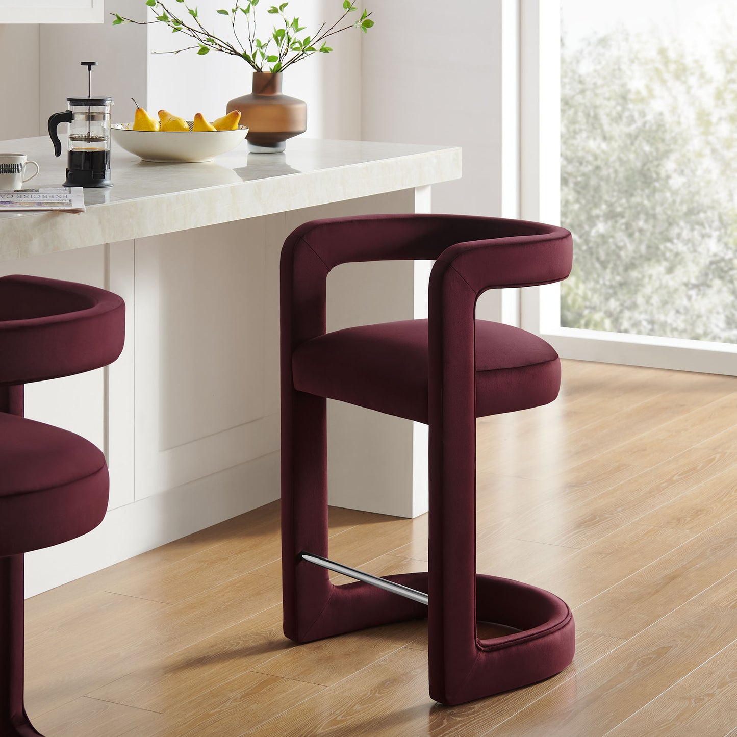 Winslow Performance Velvet Bar and Counter Stool by Modway