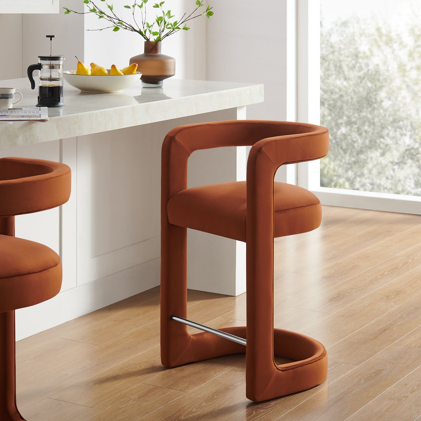 Winslow Performance Velvet Bar and Counter Stool by Modway