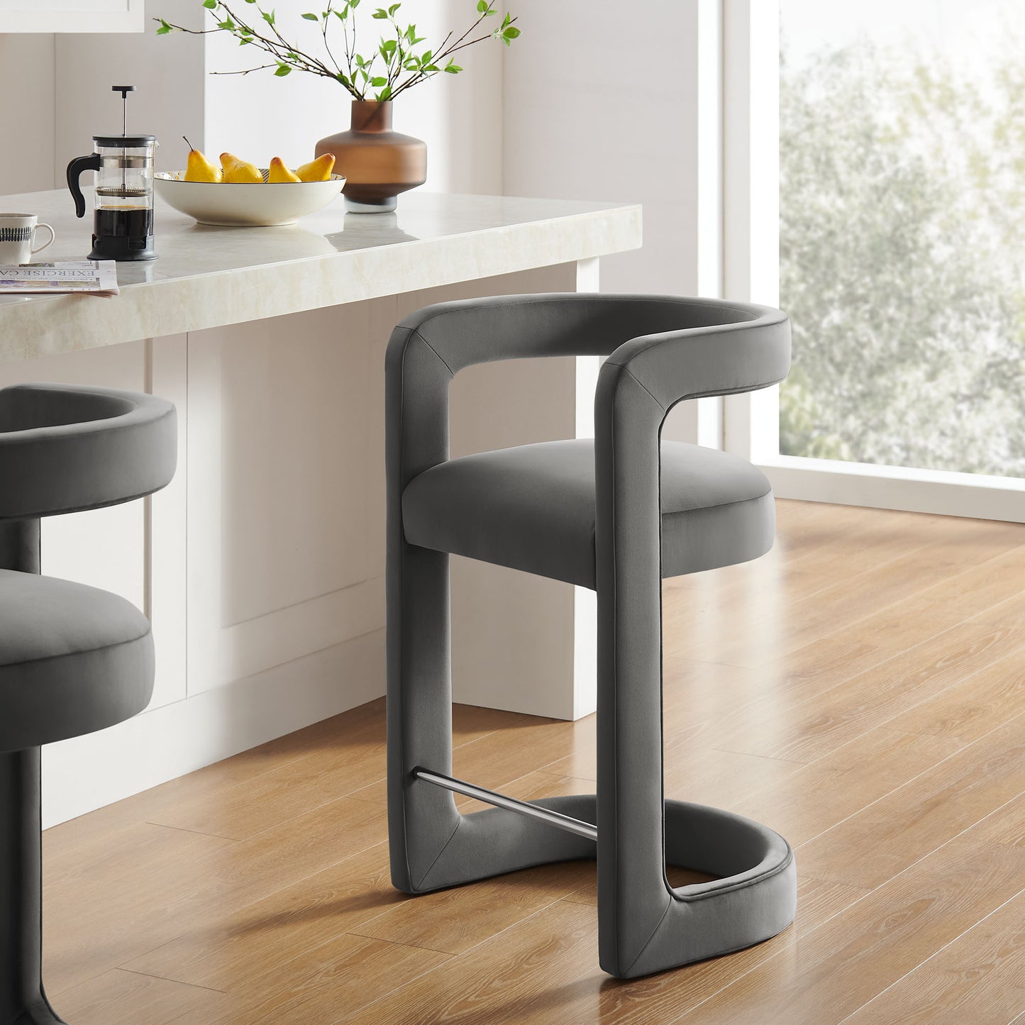 Winslow Performance Velvet Bar and Counter Stool by Modway