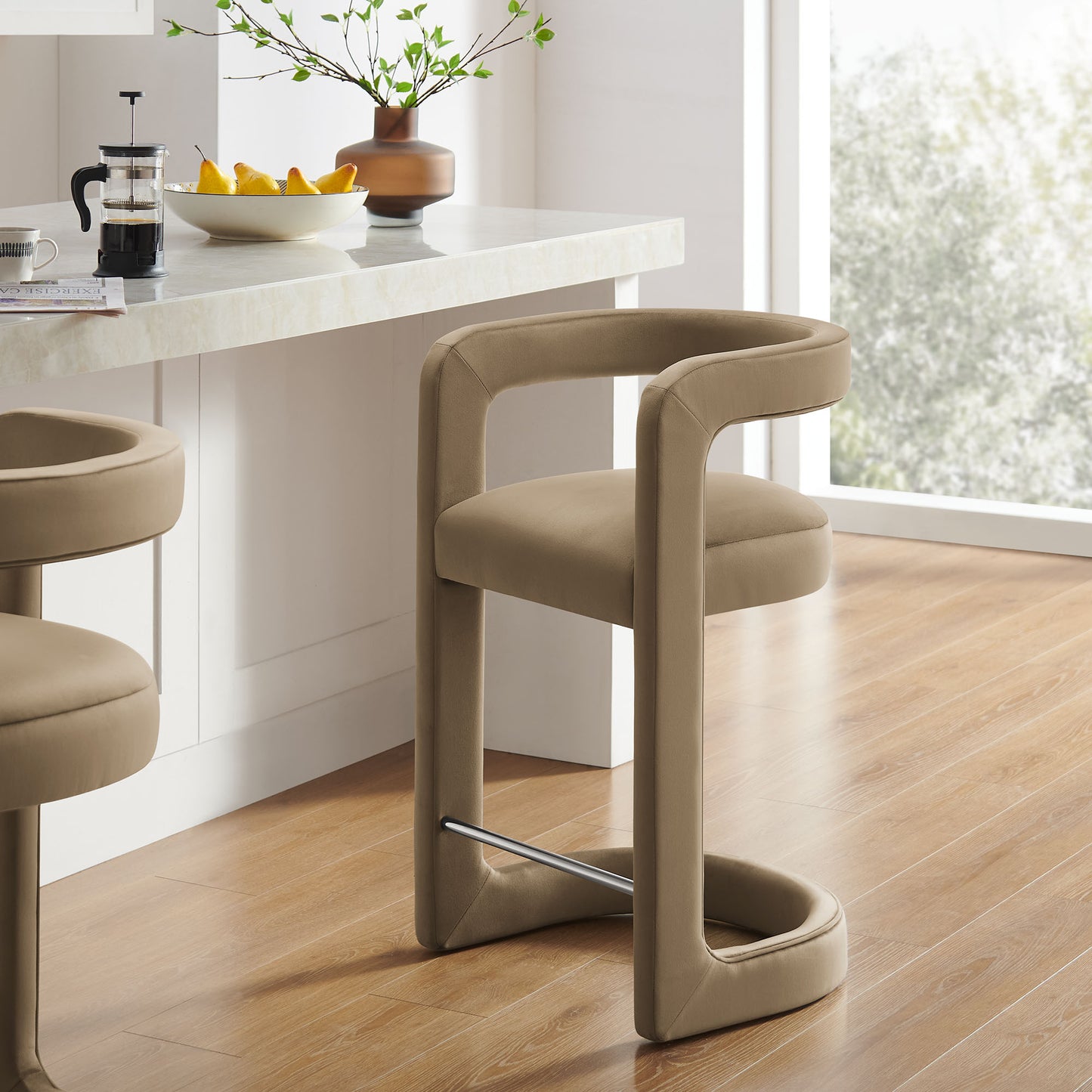 Winslow Performance Velvet Bar and Counter Stool by Modway