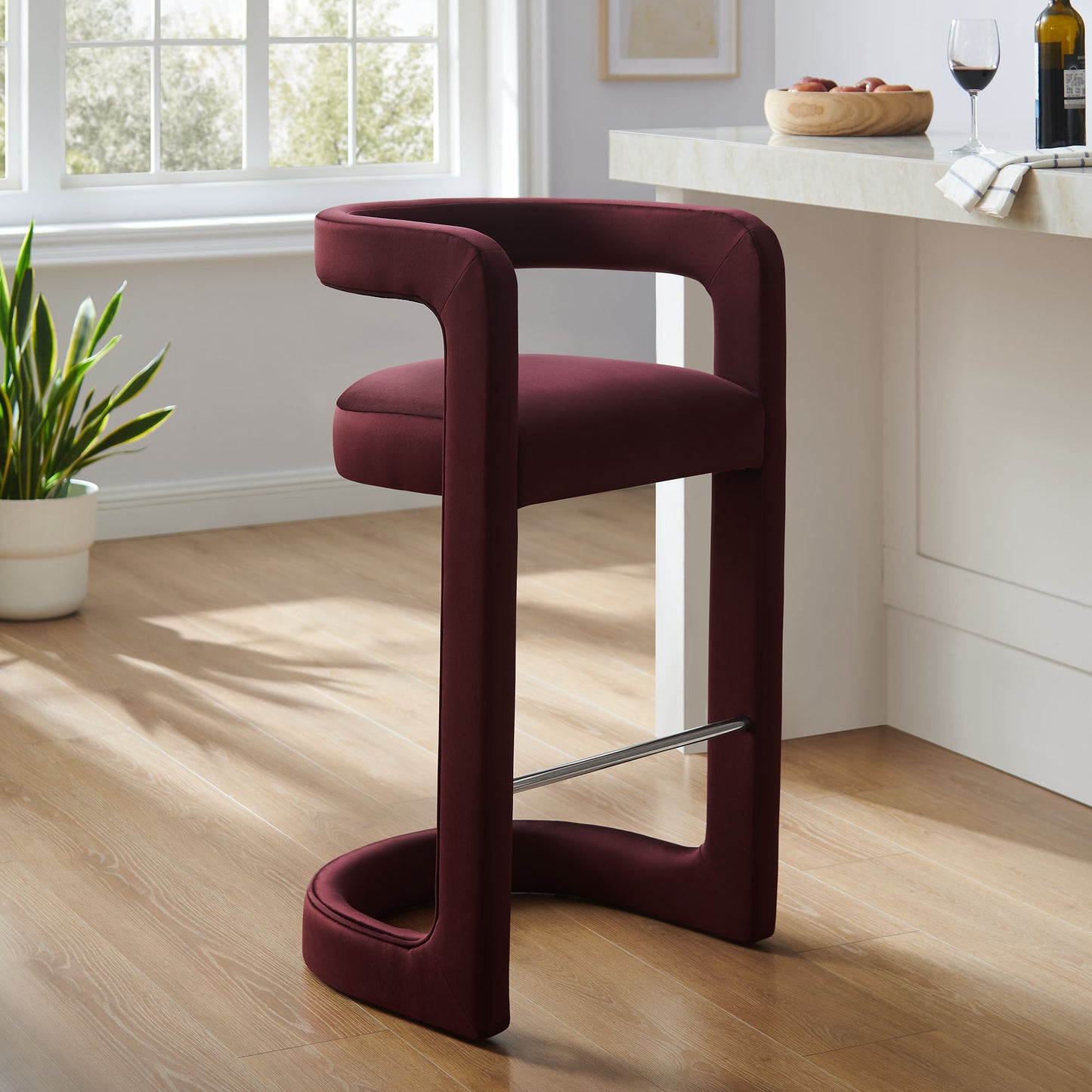 Winslow Performance Velvet Bar and Counter Stool by Modway