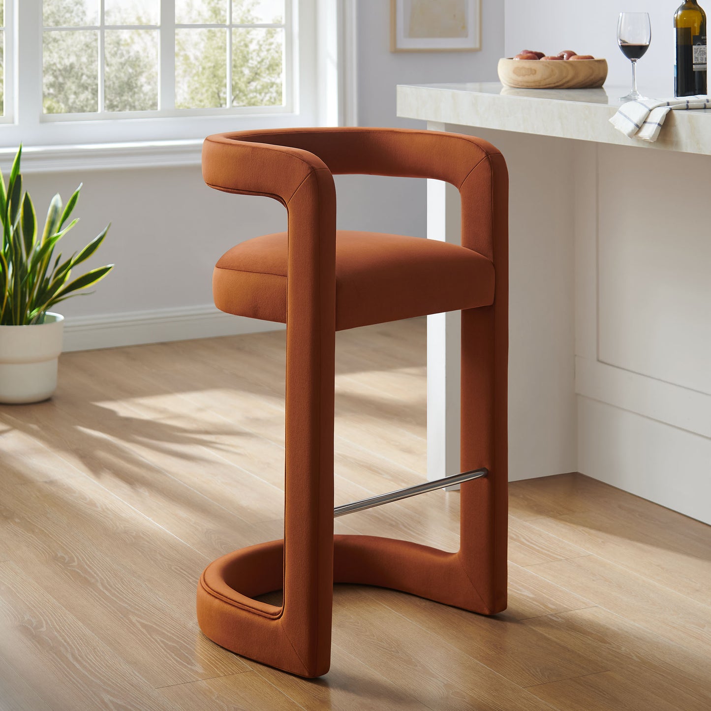 Winslow Performance Velvet Bar and Counter Stool by Modway