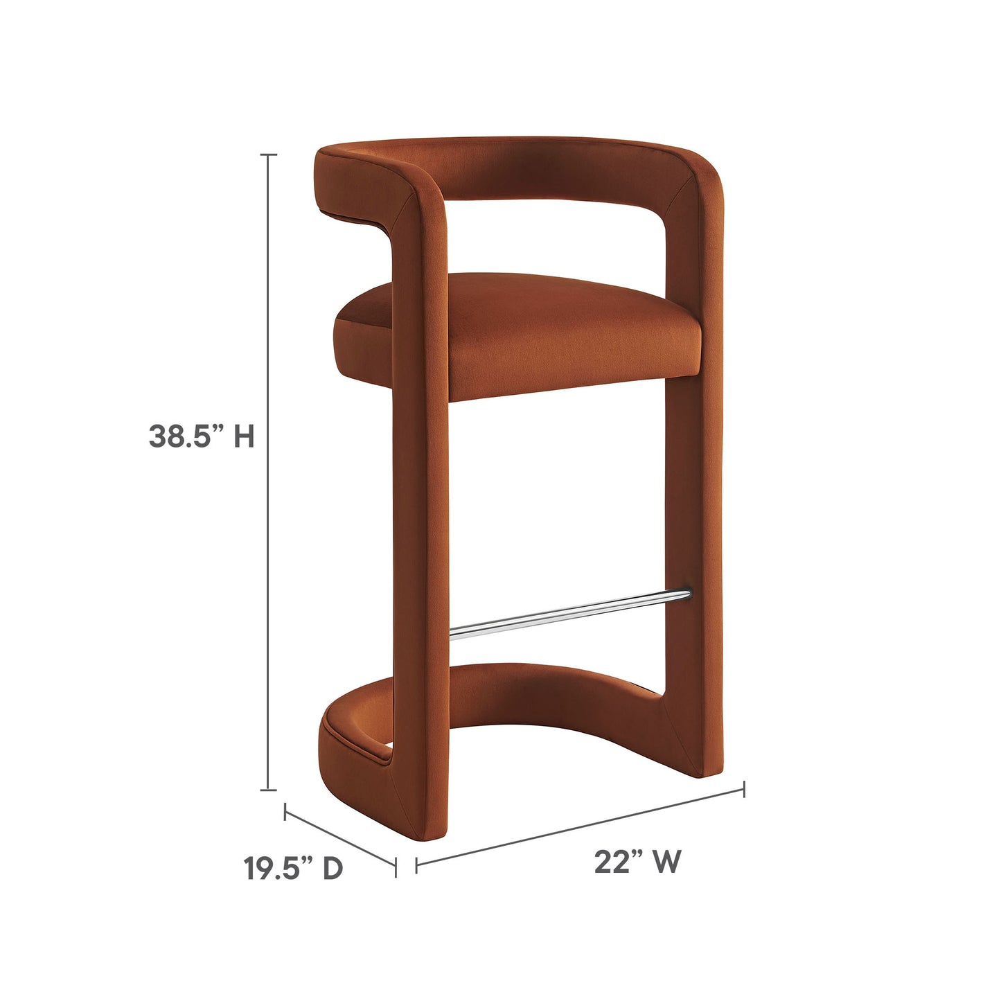 Winslow Performance Velvet Bar and Counter Stool by Modway