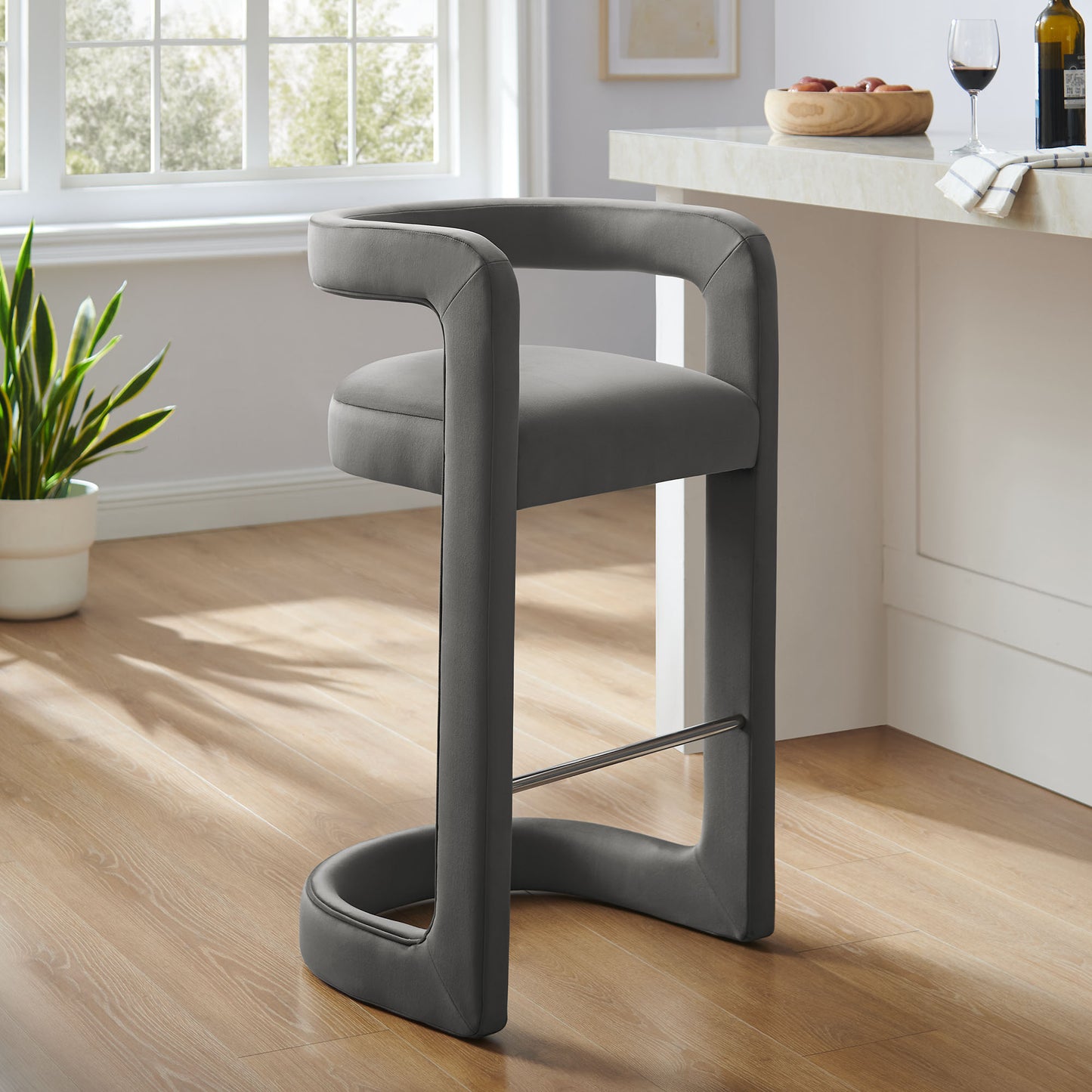 Winslow Performance Velvet Bar and Counter Stool by Modway