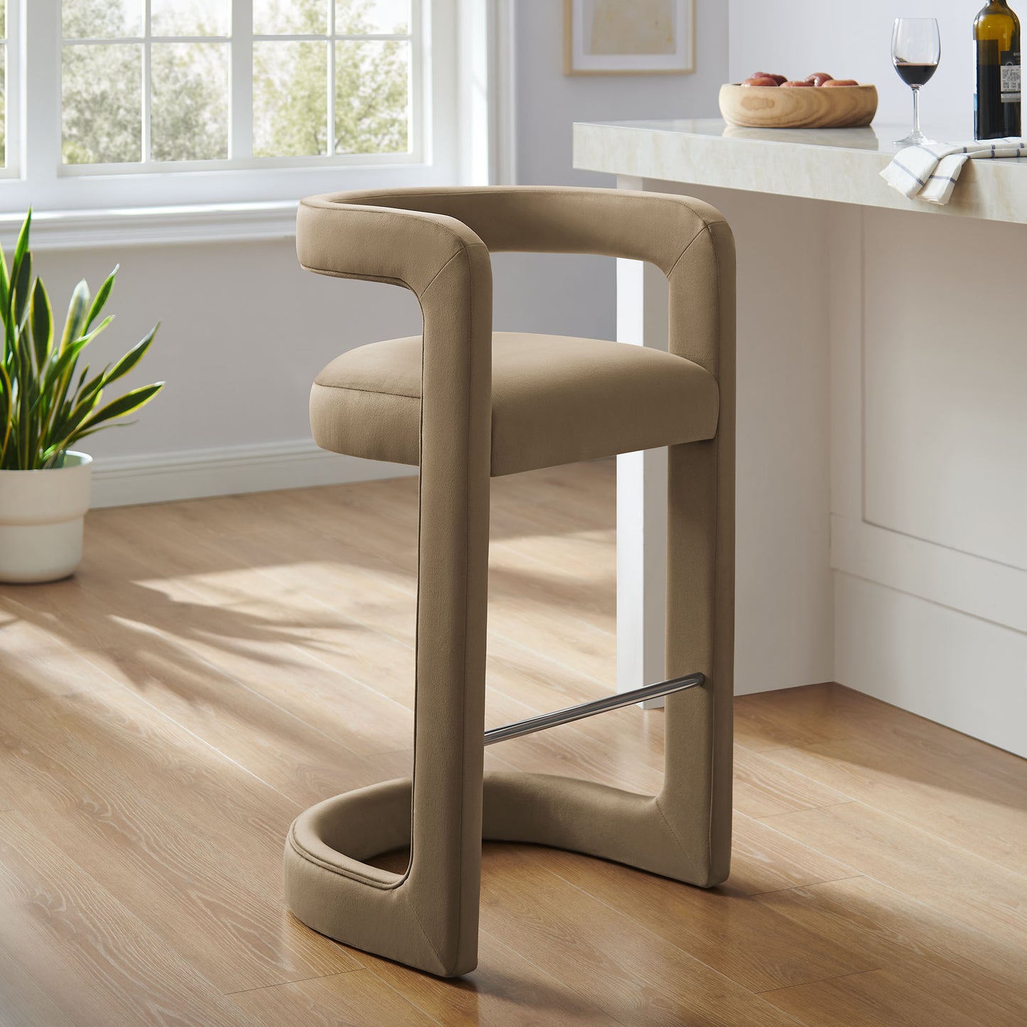 Winslow Performance Velvet Bar and Counter Stool by Modway