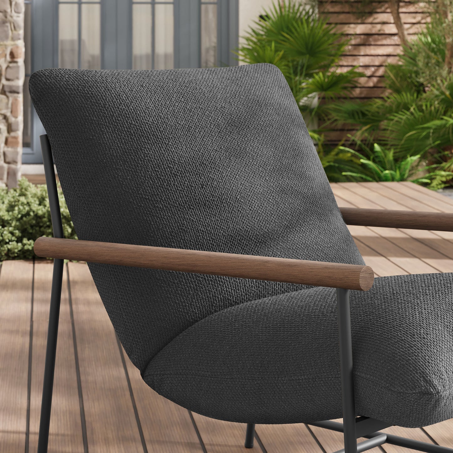 Raya Outdoor Patio Boucle Sling Lounge Chair by Modway EEI-7118-CHA