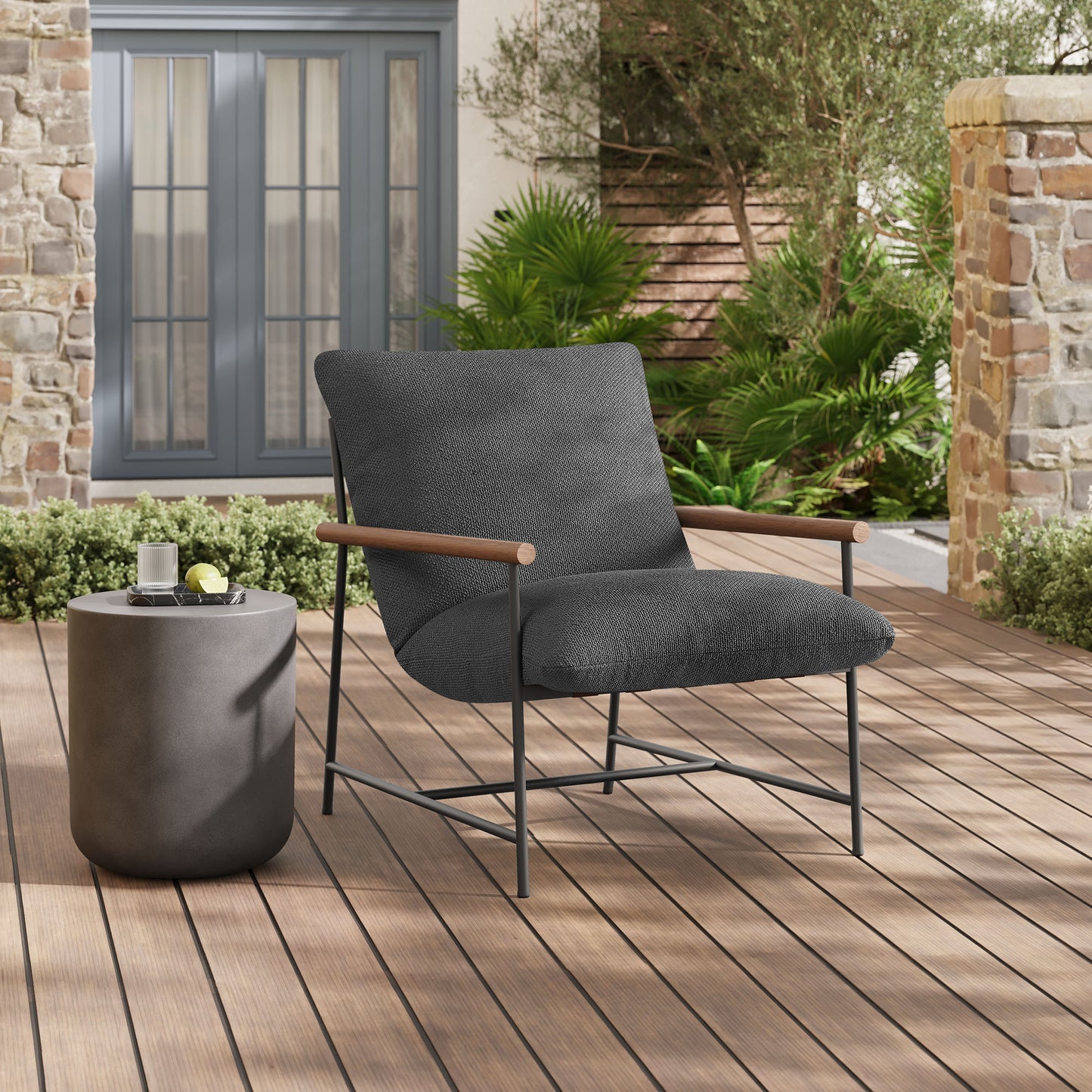 Raya Outdoor Patio Boucle Sling Lounge Chair by Modway EEI-7118-CHA