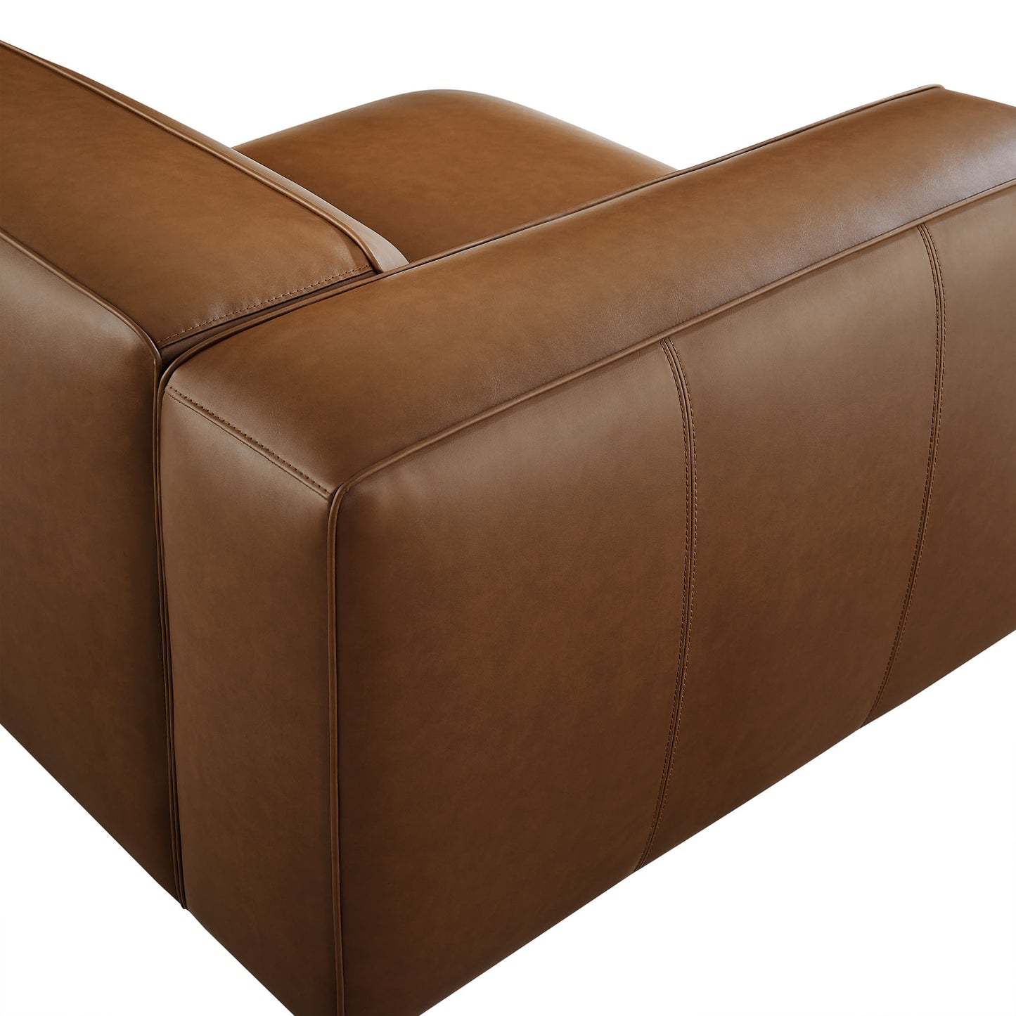 Auren Upholstered Vegan Leather Modular Left Armchair by Modway EEI-7124-COF