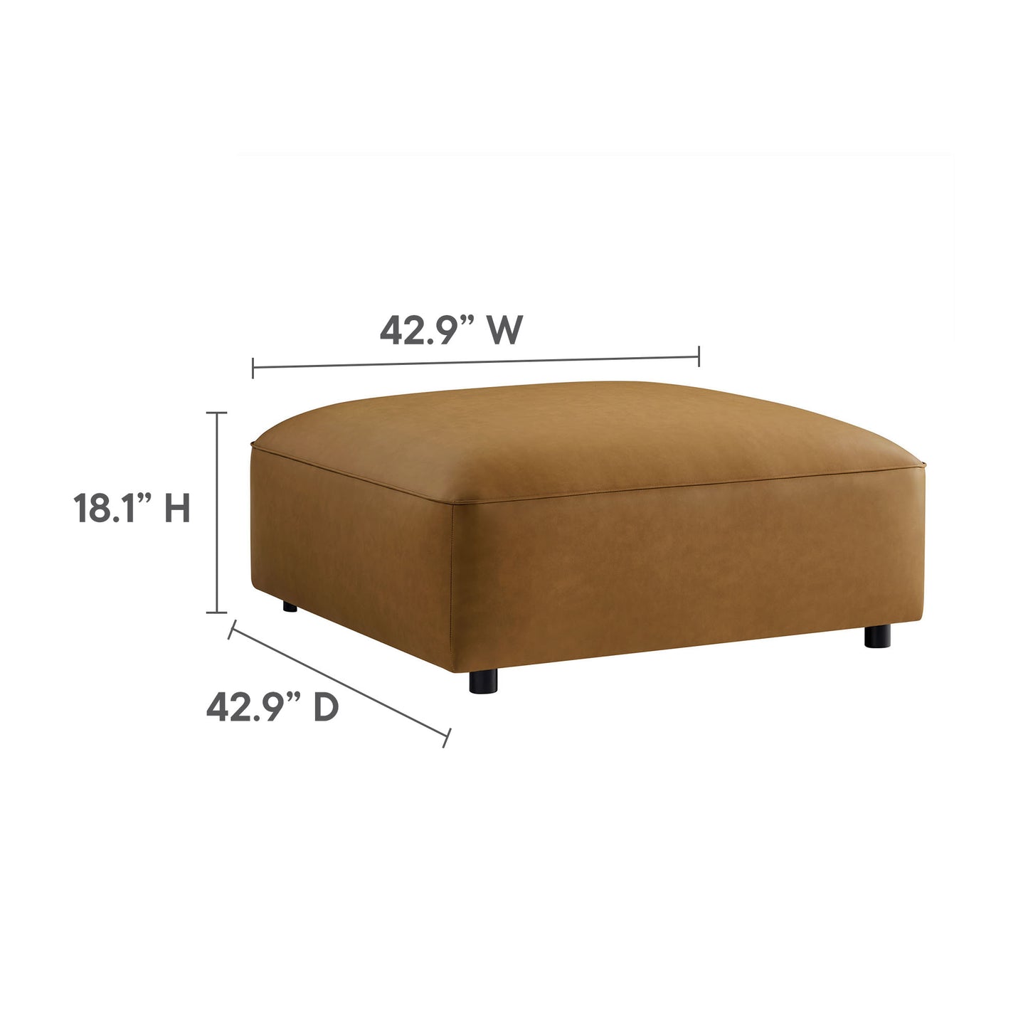 Auren 4-Piece Vegan Leather Modular Sofa Set by Modway EEI-7128-CAM