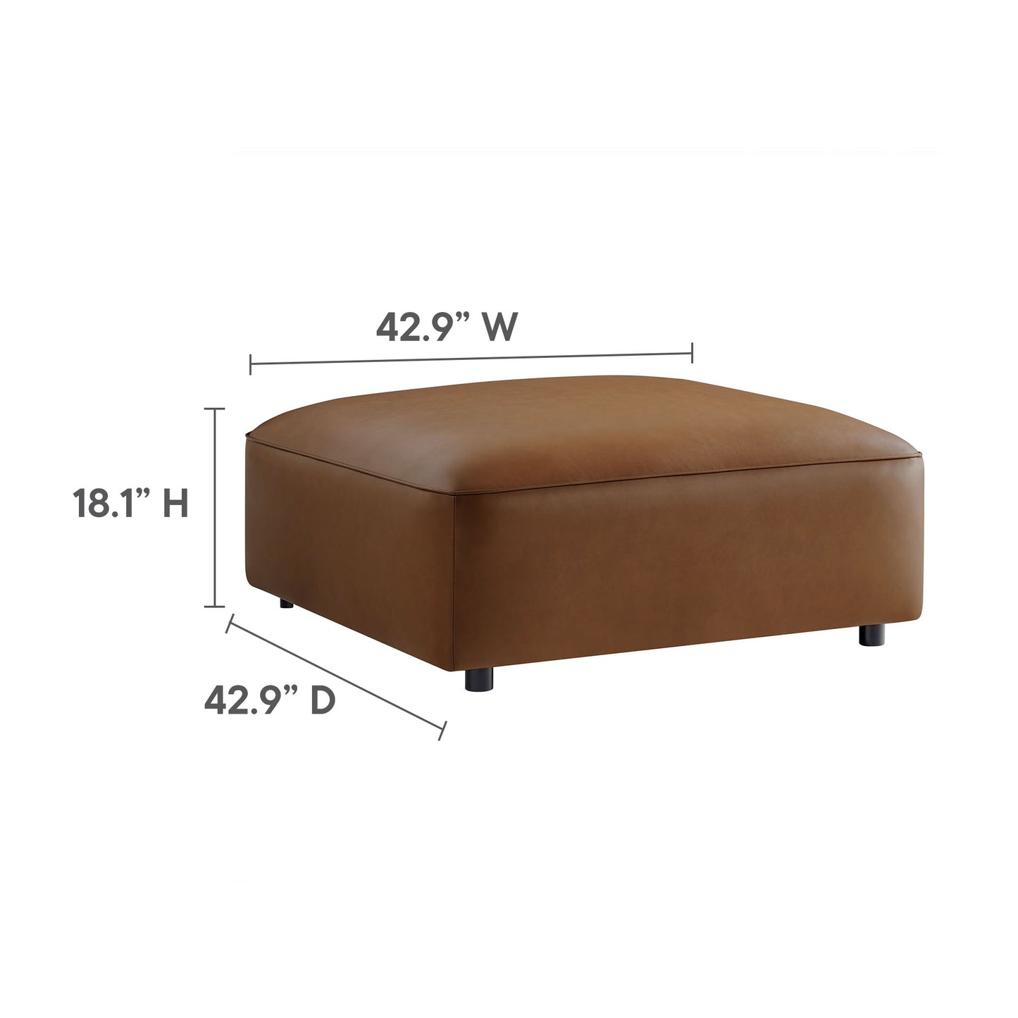 Auren 6-Piece Upholstered Vegan Leather Modular Sofa by Modway EEI-7134-COF