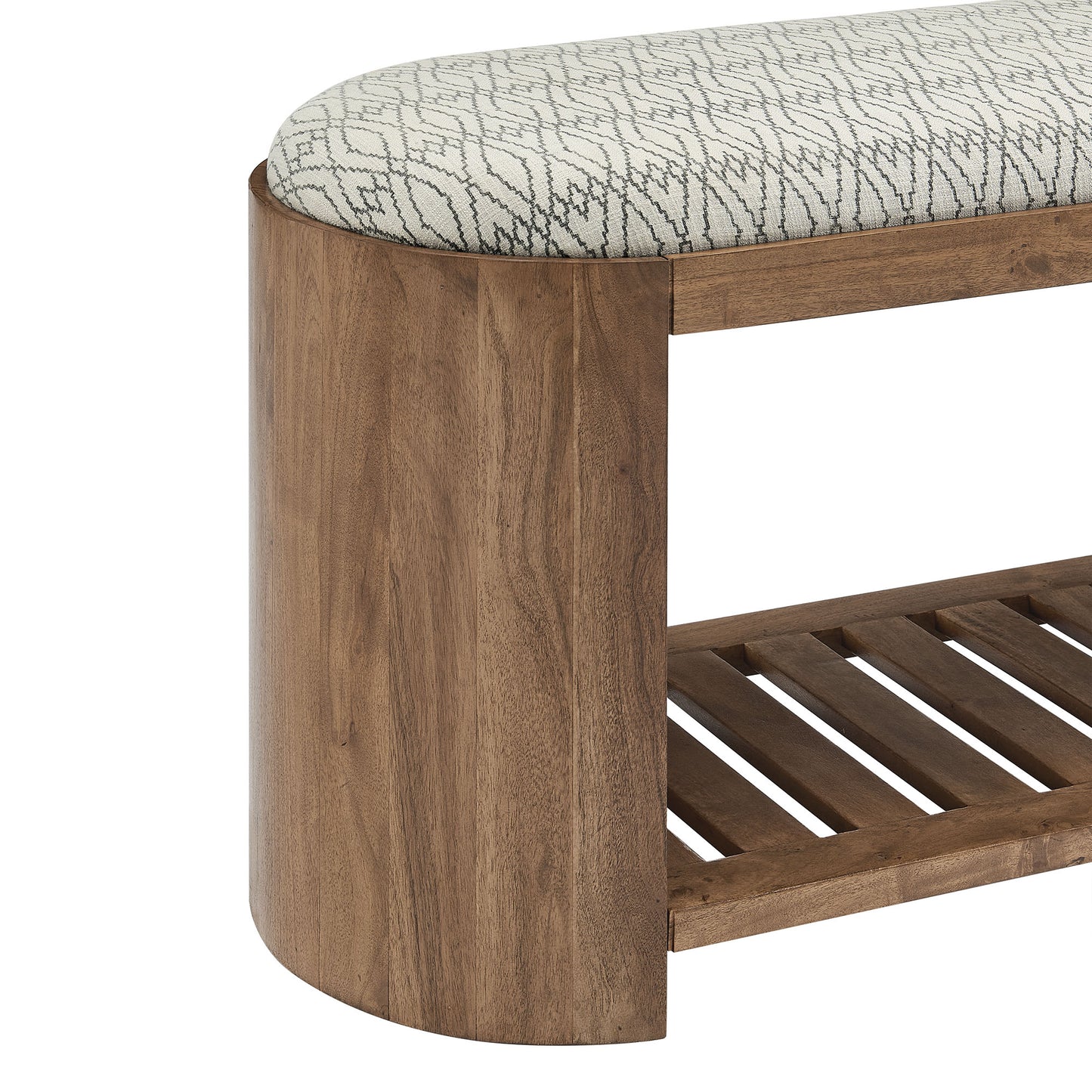 Ashby 45" Geometric Upholstered Bench by Modway EEI-7142-NAT-GEO