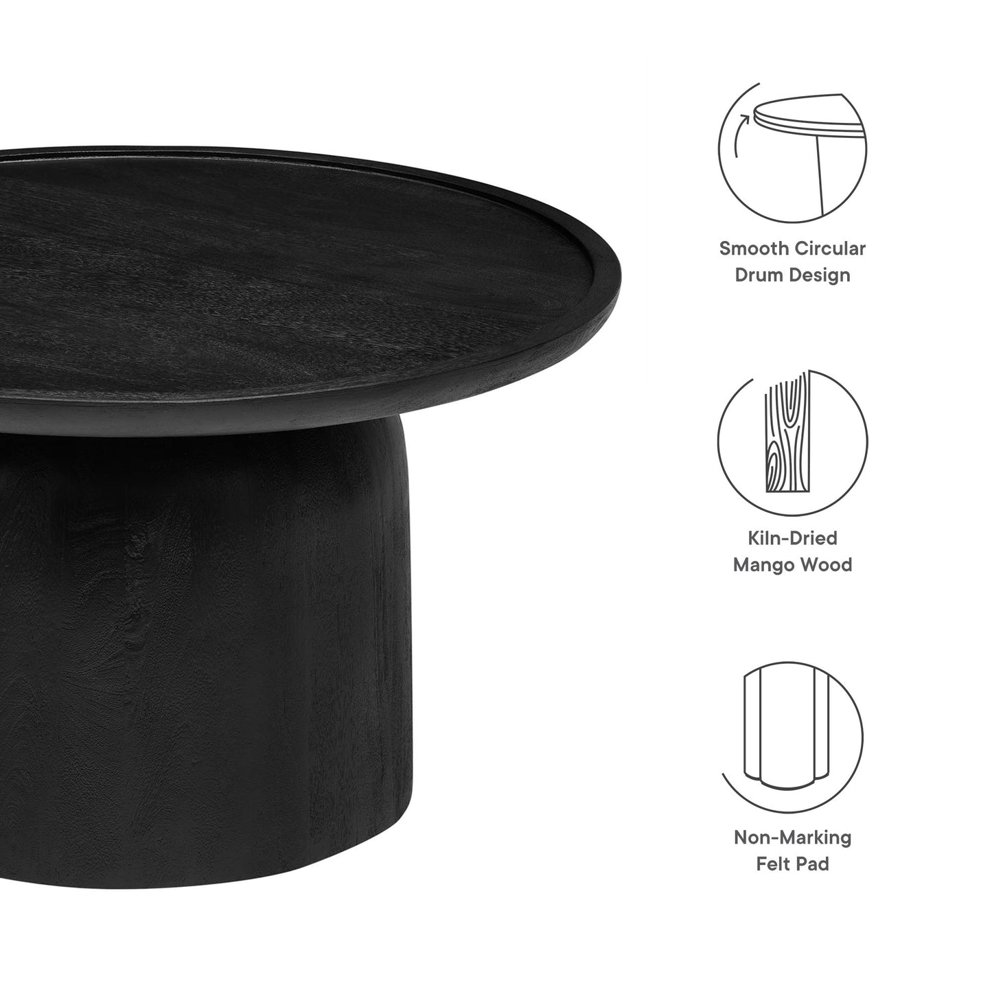 Holloway 30" Round Wood Coffee Table by Modway