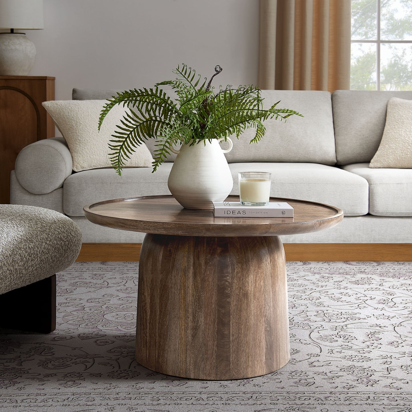 Holloway 30" Round Wood Coffee Table by Modway