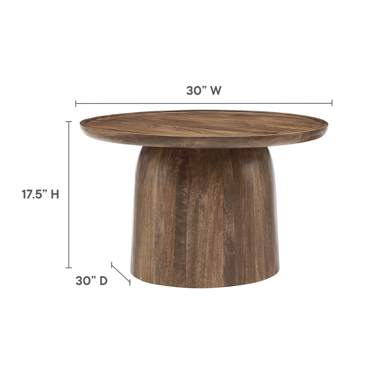 Holloway 30" Round Wood Coffee Table by Modway