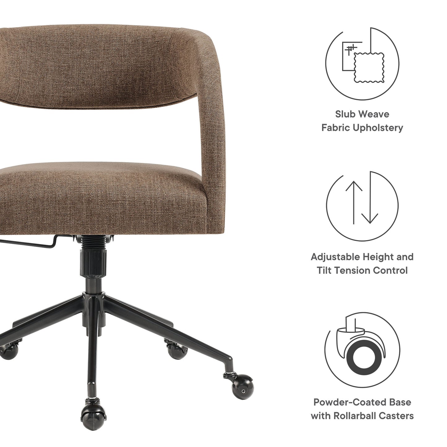 Pinnacle Vegan Leather and Upholstered Office Chair by Modway