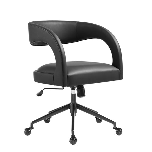Pinnacle Vegan Leather Office Chair by Modway EEI-7150-BLK