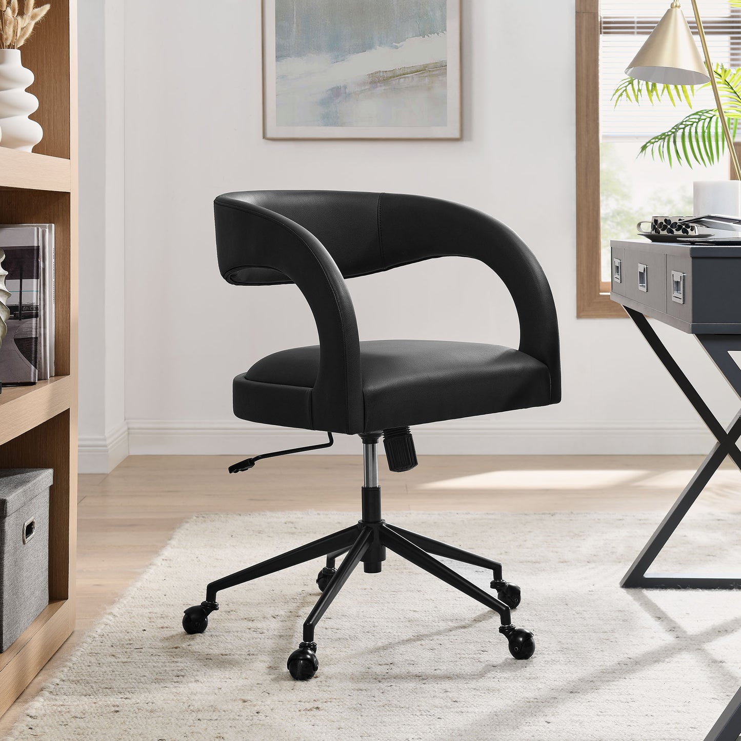 Pinnacle Vegan Leather and Upholstered Office Chair by Modway
