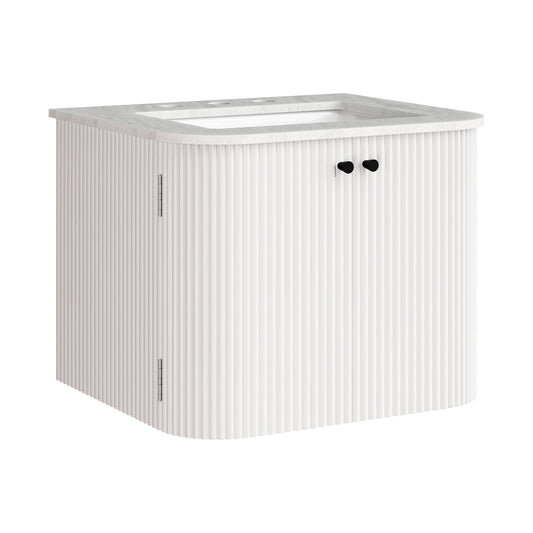 Zia 24" Wall-Mount Bathroom Vanity with Marble Sink by Modway EEI-7162-IVO