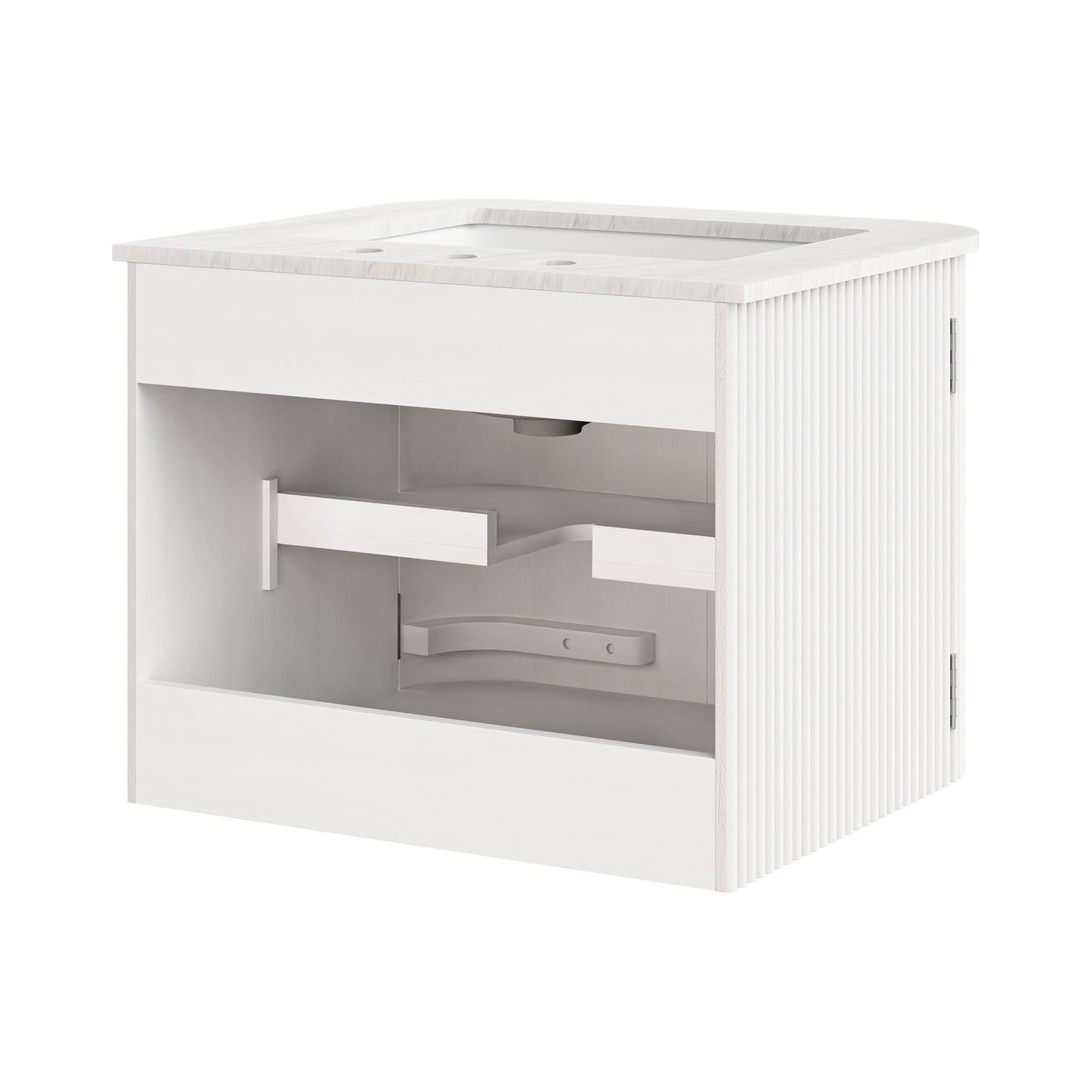 Zia 24" Wall-Mount Bathroom Vanity with Marble Sink by Modway EEI-7162-IVO