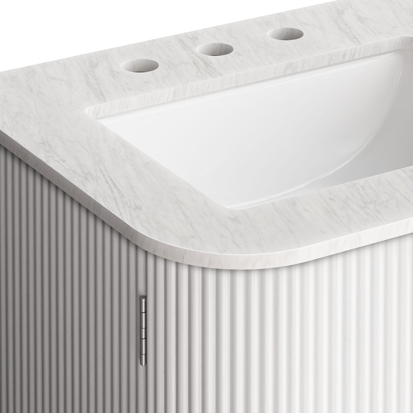 Zia 24" Wall-Mount Bathroom Vanity with Marble Sink by Modway EEI-7162-IVO