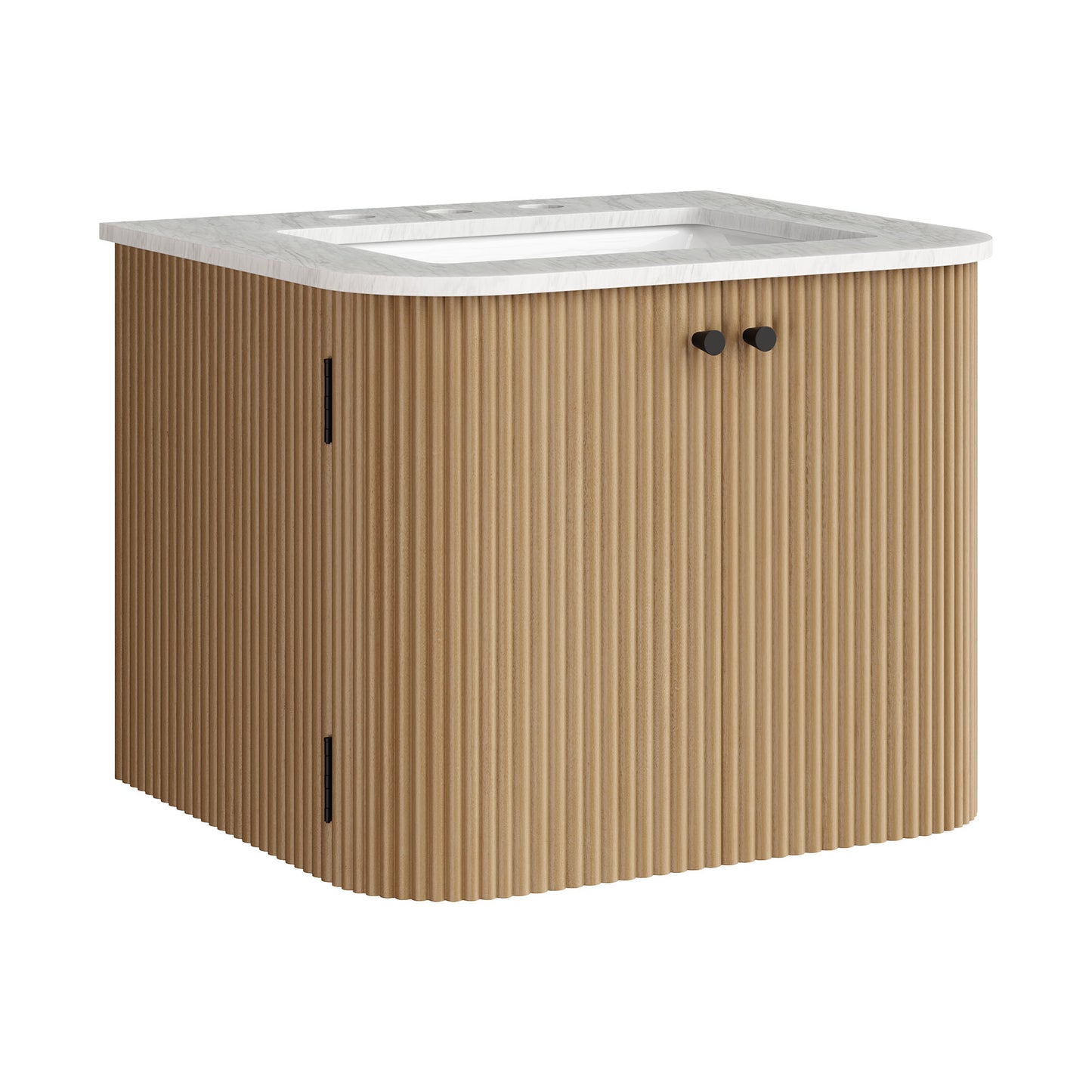 Zia 24" Wall-Mount Bathroom Vanity with Marble Sink by Modway EEI-7162-NAT