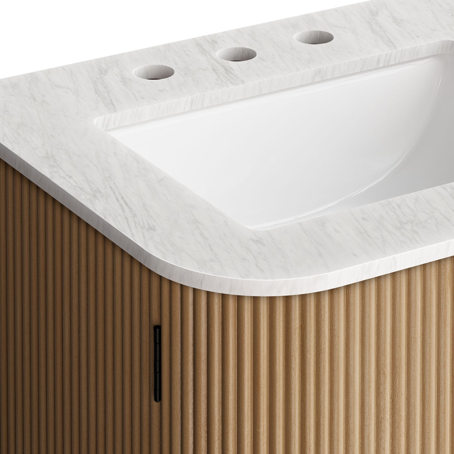 Zia 24" Wall-Mount Bathroom Vanity with Marble Sink by Modway EEI-7162-NAT